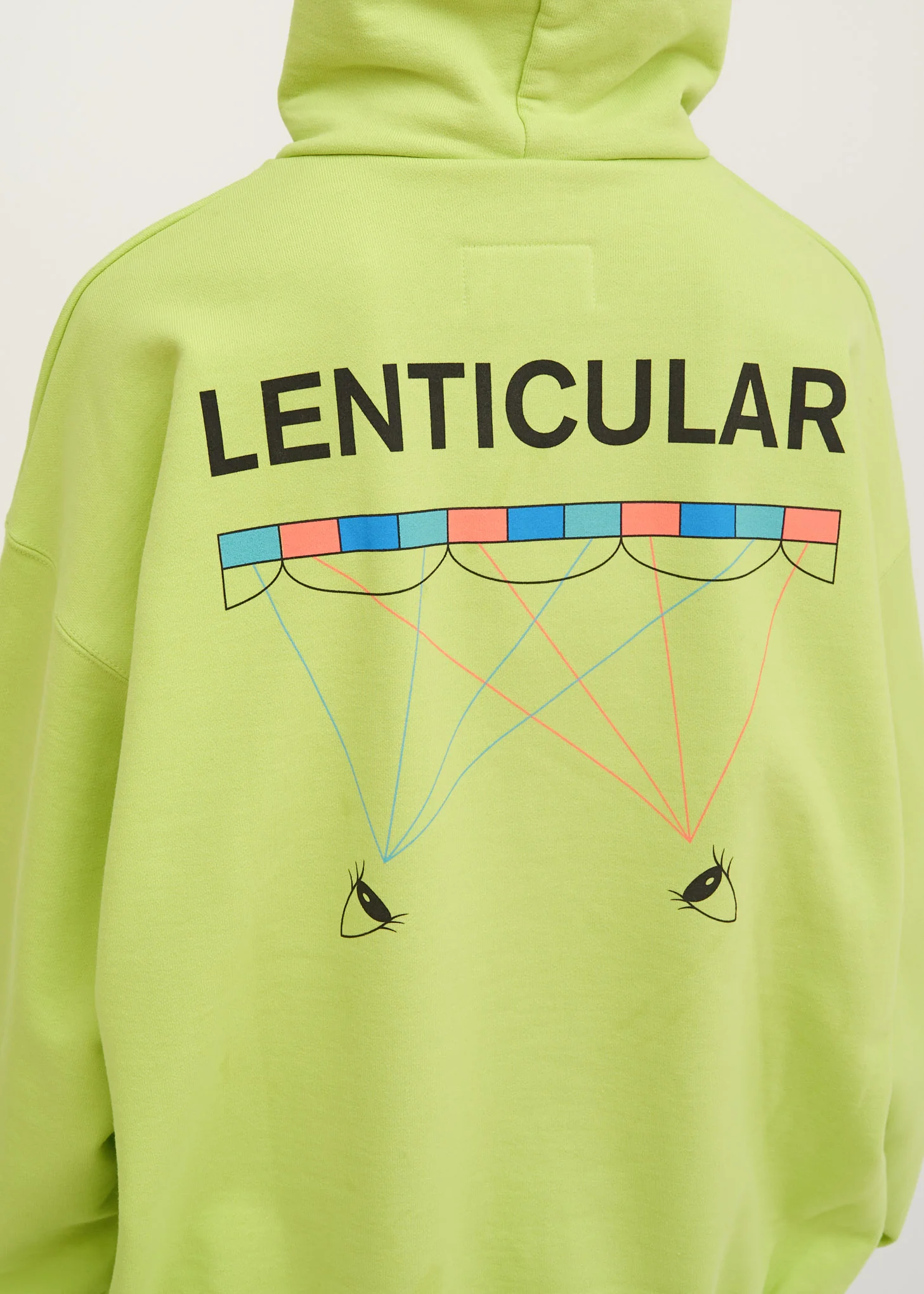 Light Green "No Image" Lenticular Hoodie - Image 3