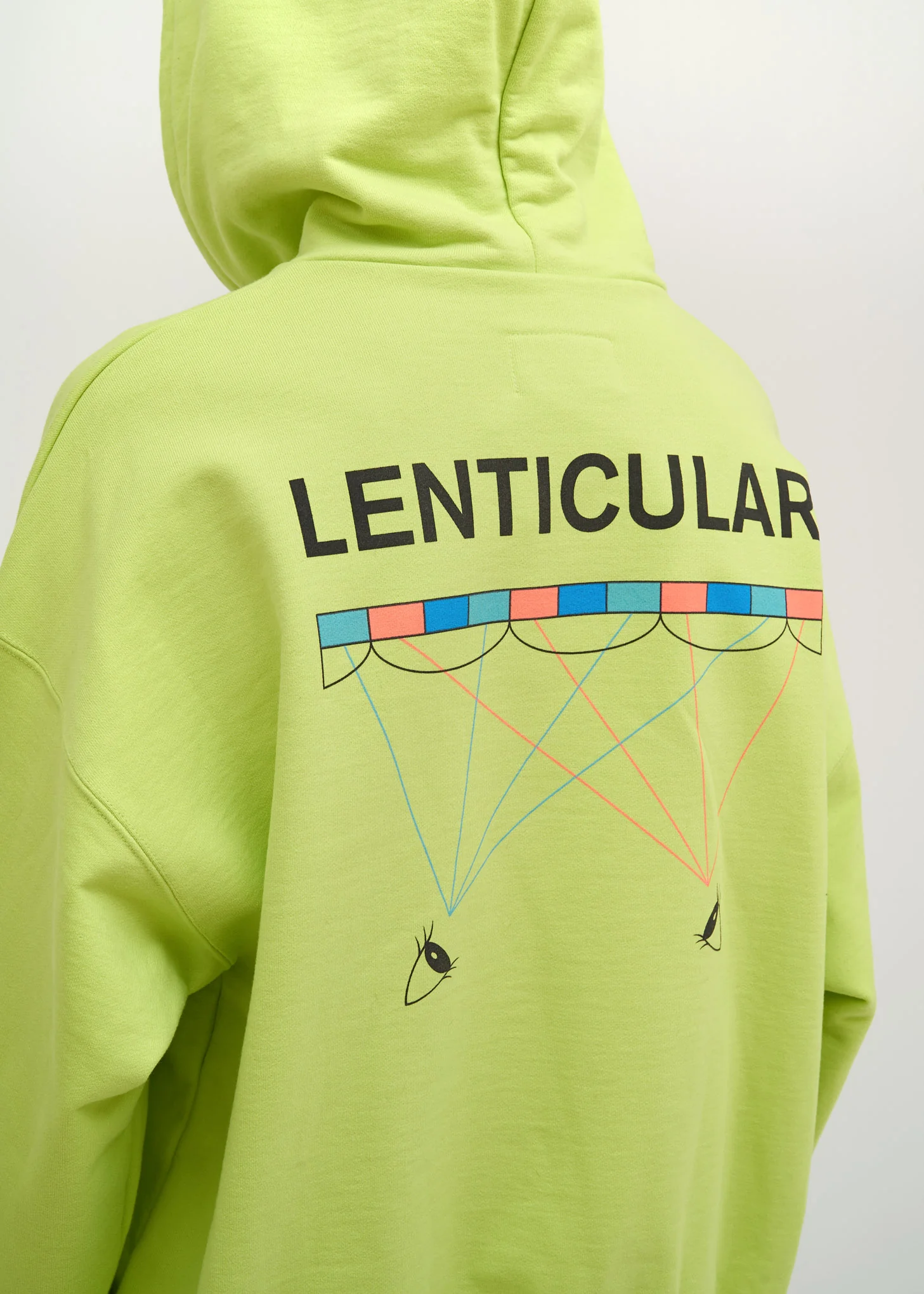 Light Green "No Image" Lenticular Hoodie - Image 3