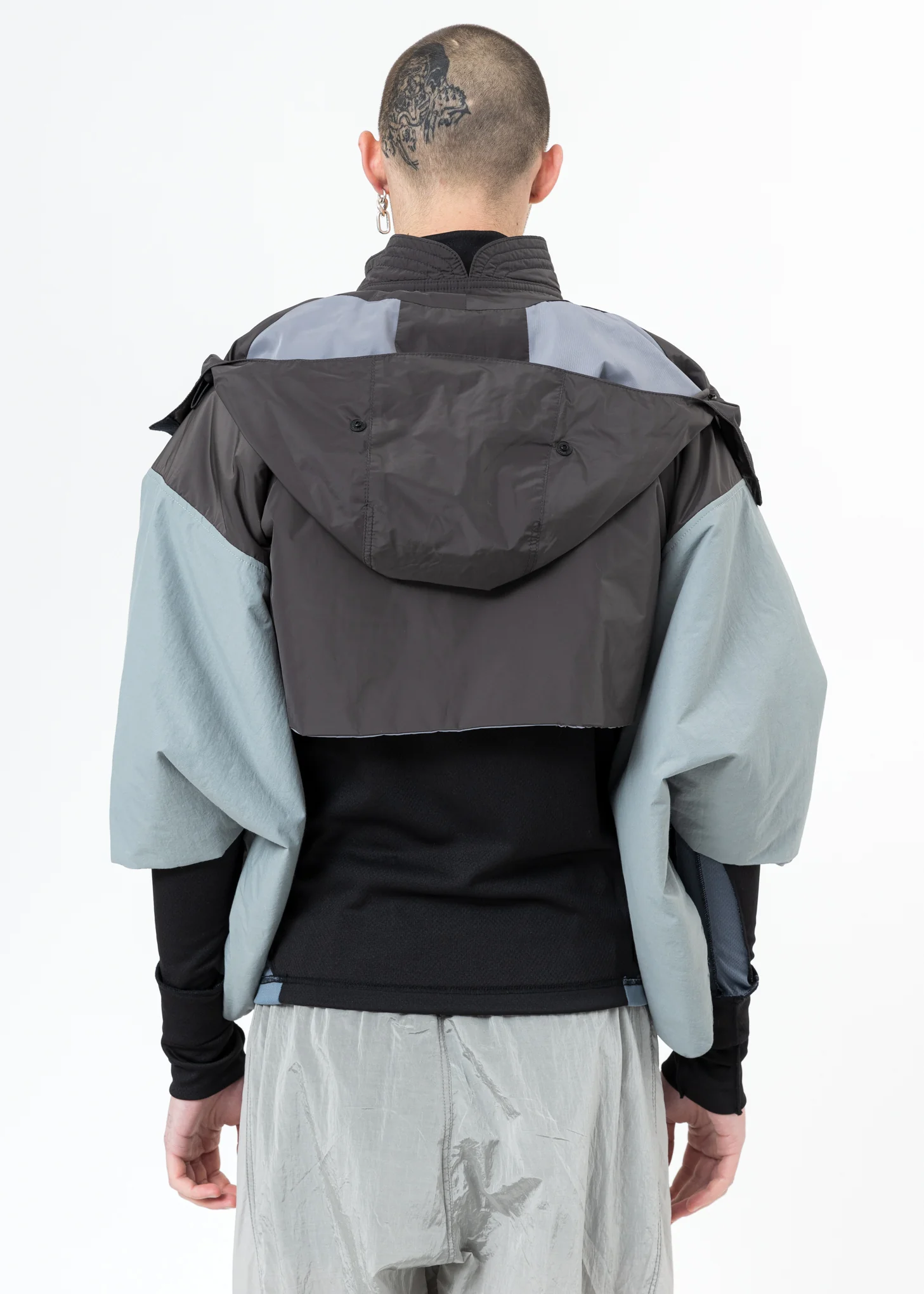 Light Grey Cropped Kimono Jacket - Image 2
