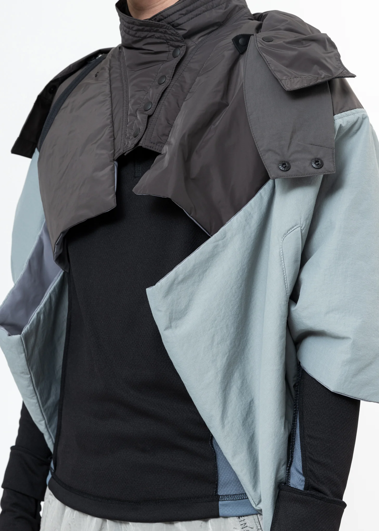 Light Grey Cropped Kimono Jacket - Image 4