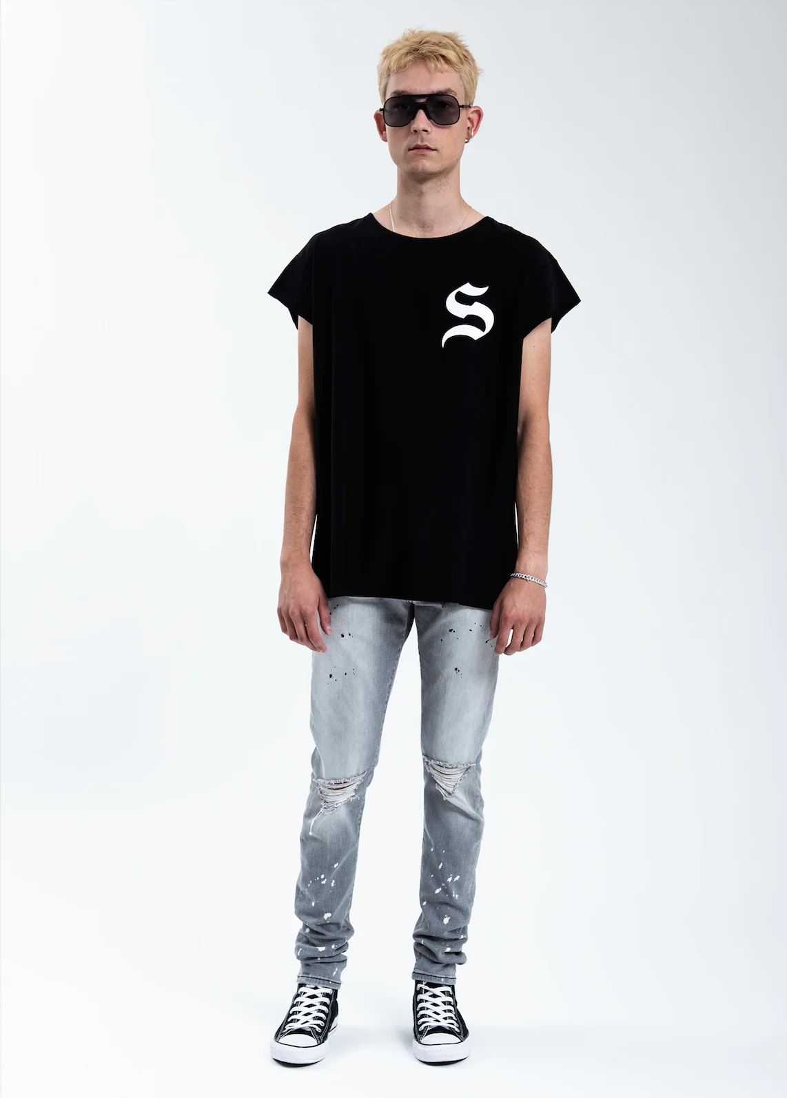 Light Grey Destroyer Denim Jeans - Image 6