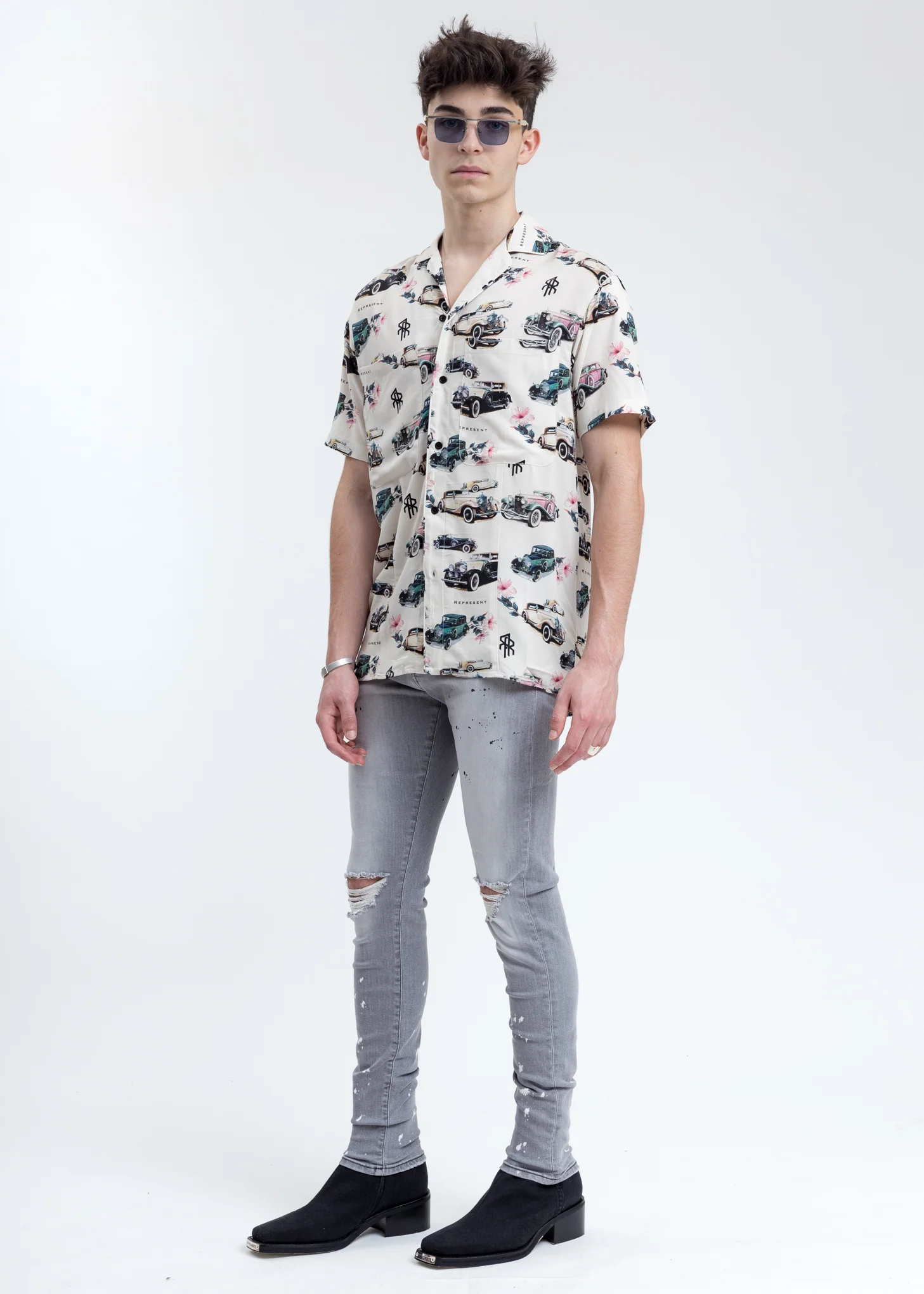 Light Grey Destroyer Denim Jeans - Image 7