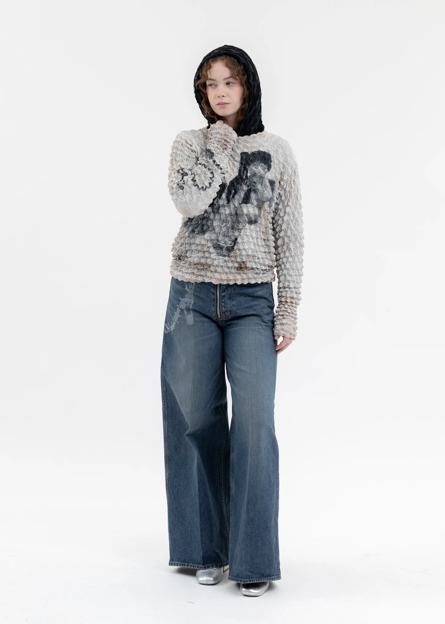 LIGHT GREY MARRIAGE POPCORN SWEATSHIRT - Image 5