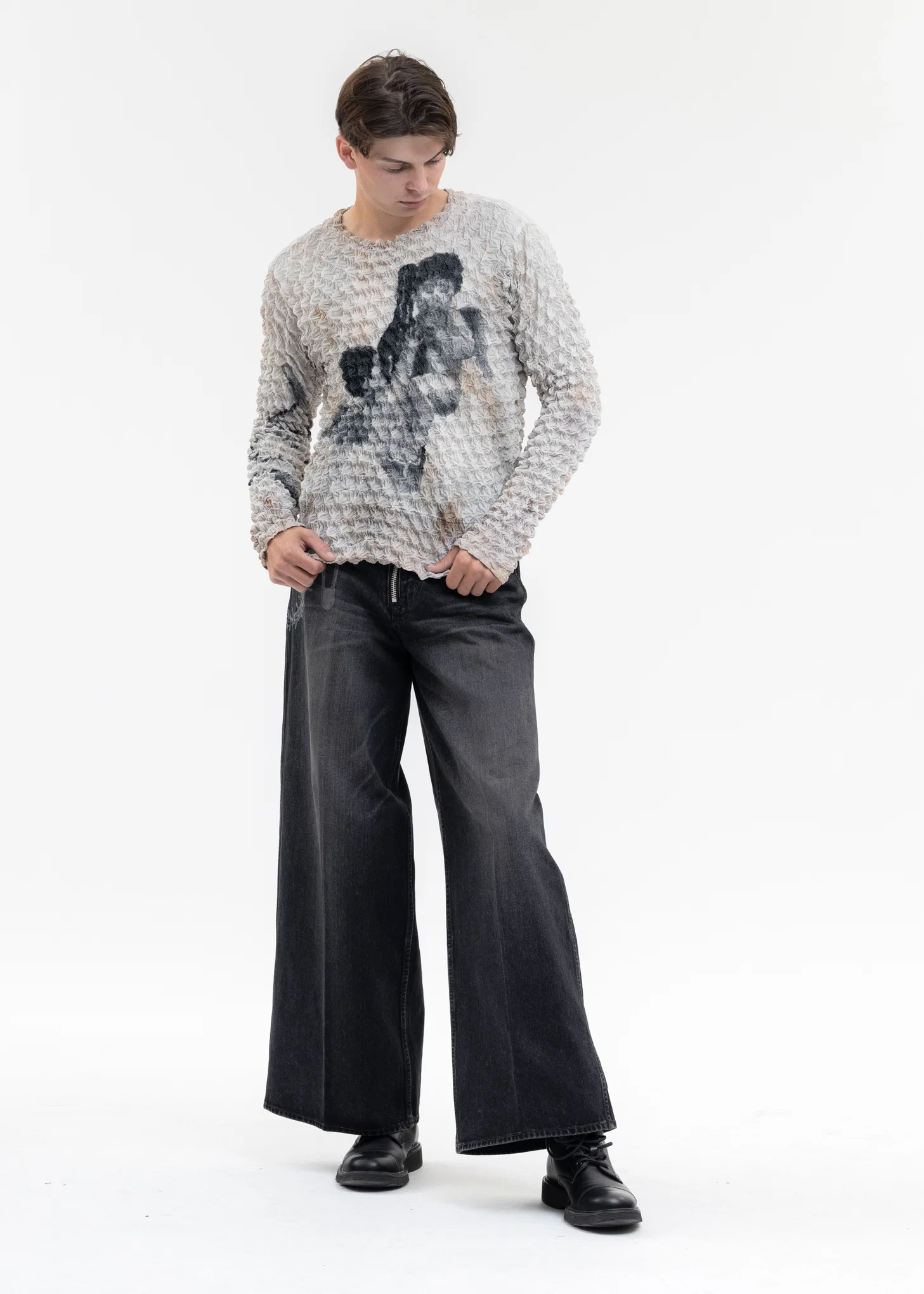 LIGHT GREY MARRIAGE POPCORN SWEATSHIRT - Image 6