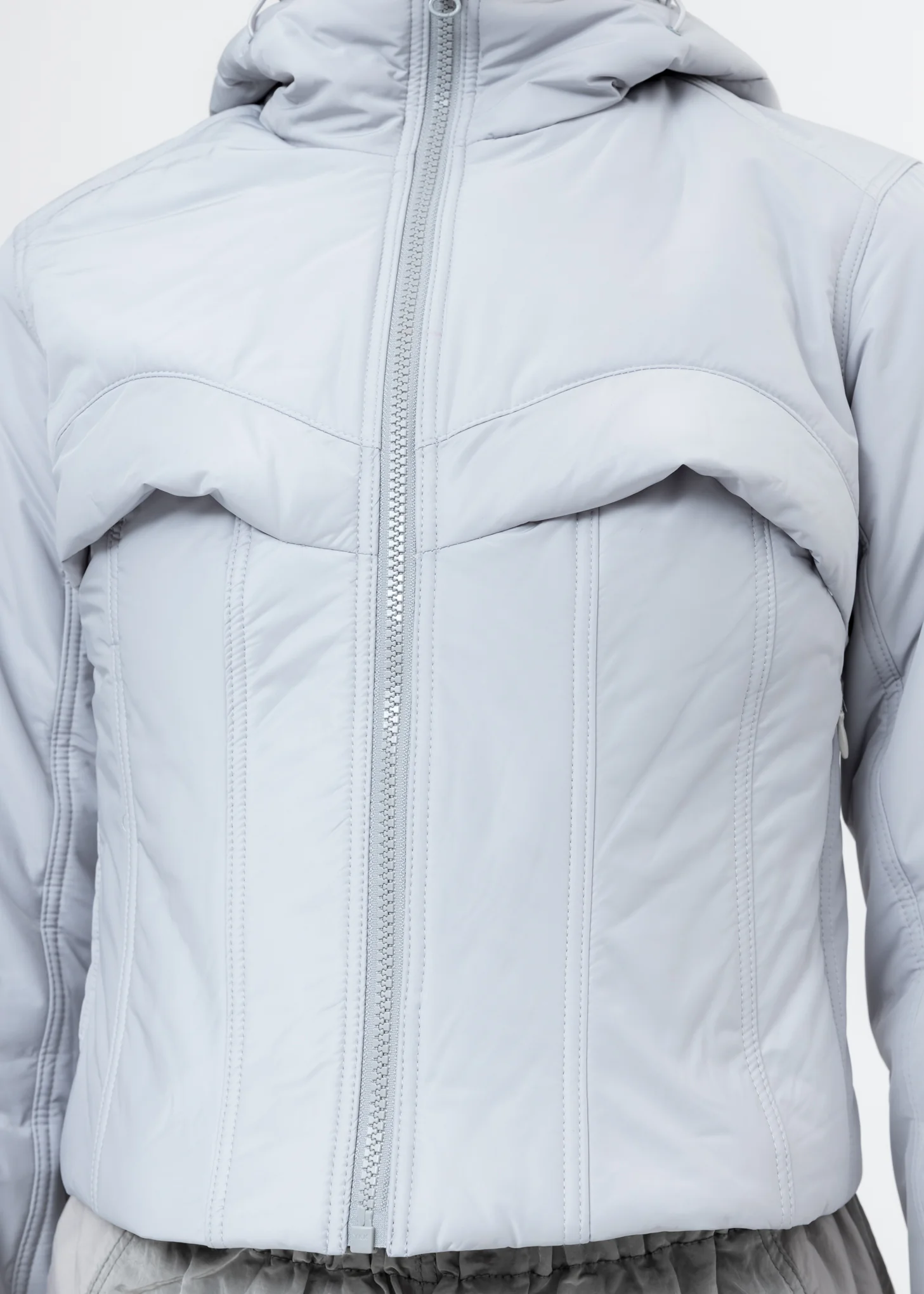 Light Grey Quill Padded Jacket - Image 4