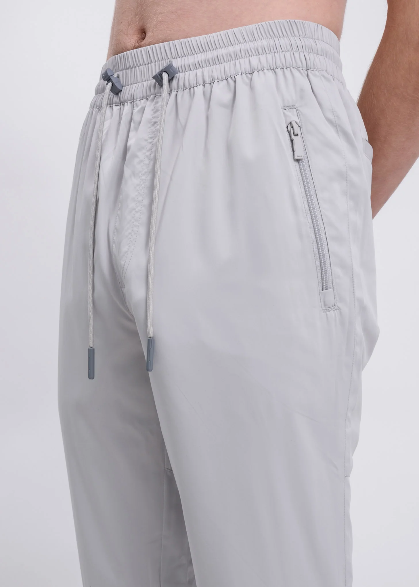 Light Grey Side Pockets Track Pants - Image 5