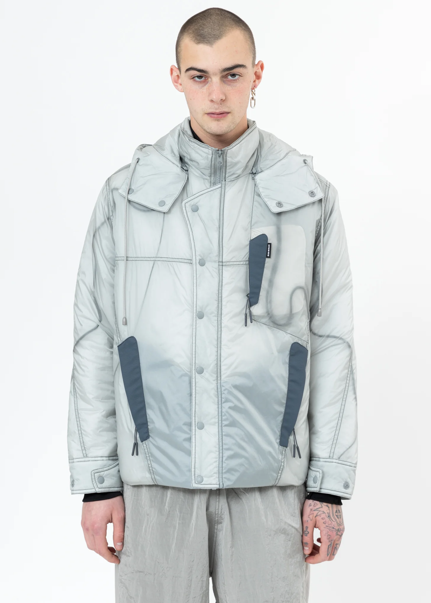 Light Grey Transparent Padded Jacket