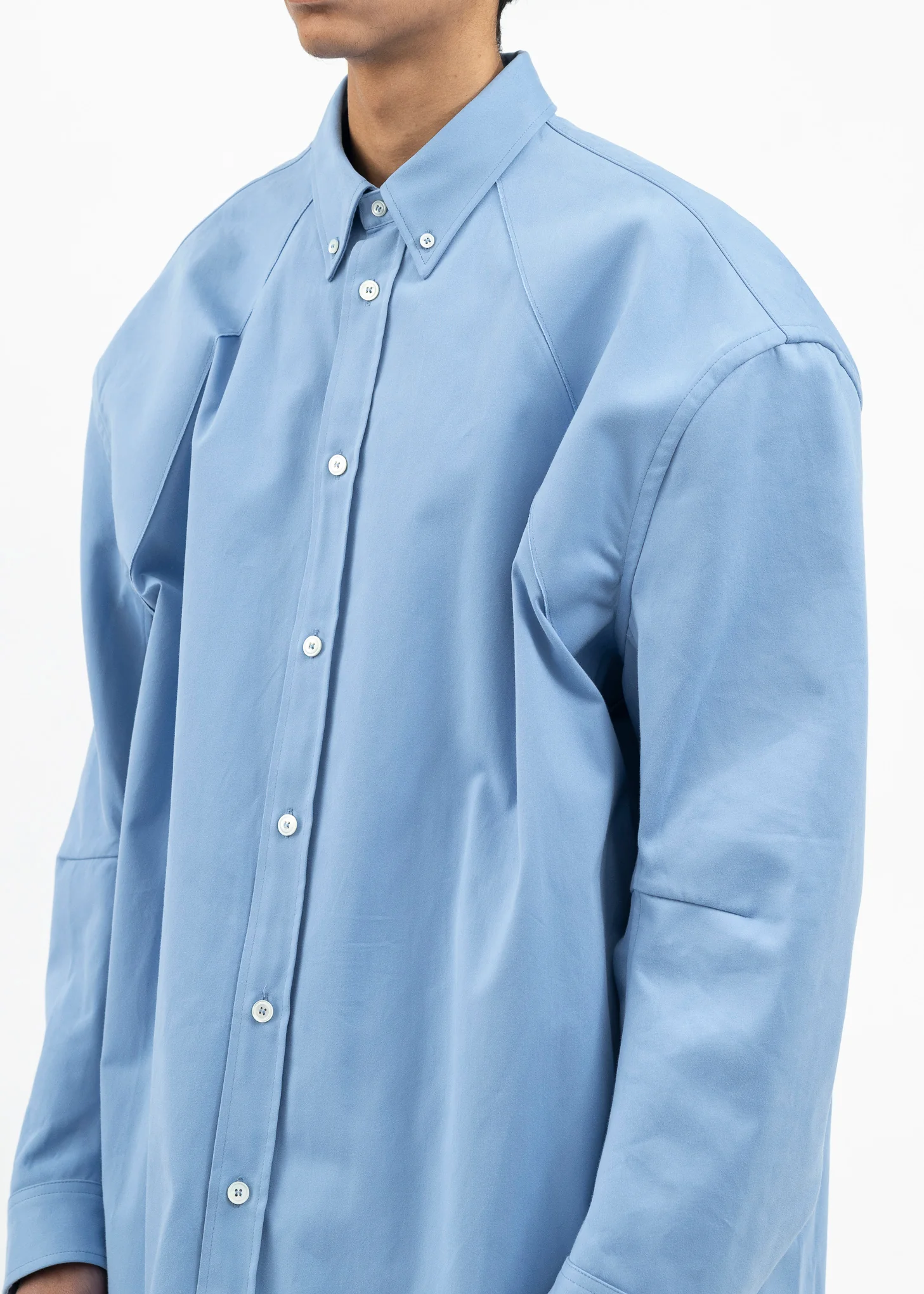 Light/Pastel Blue COTTON Shirt - Image 4