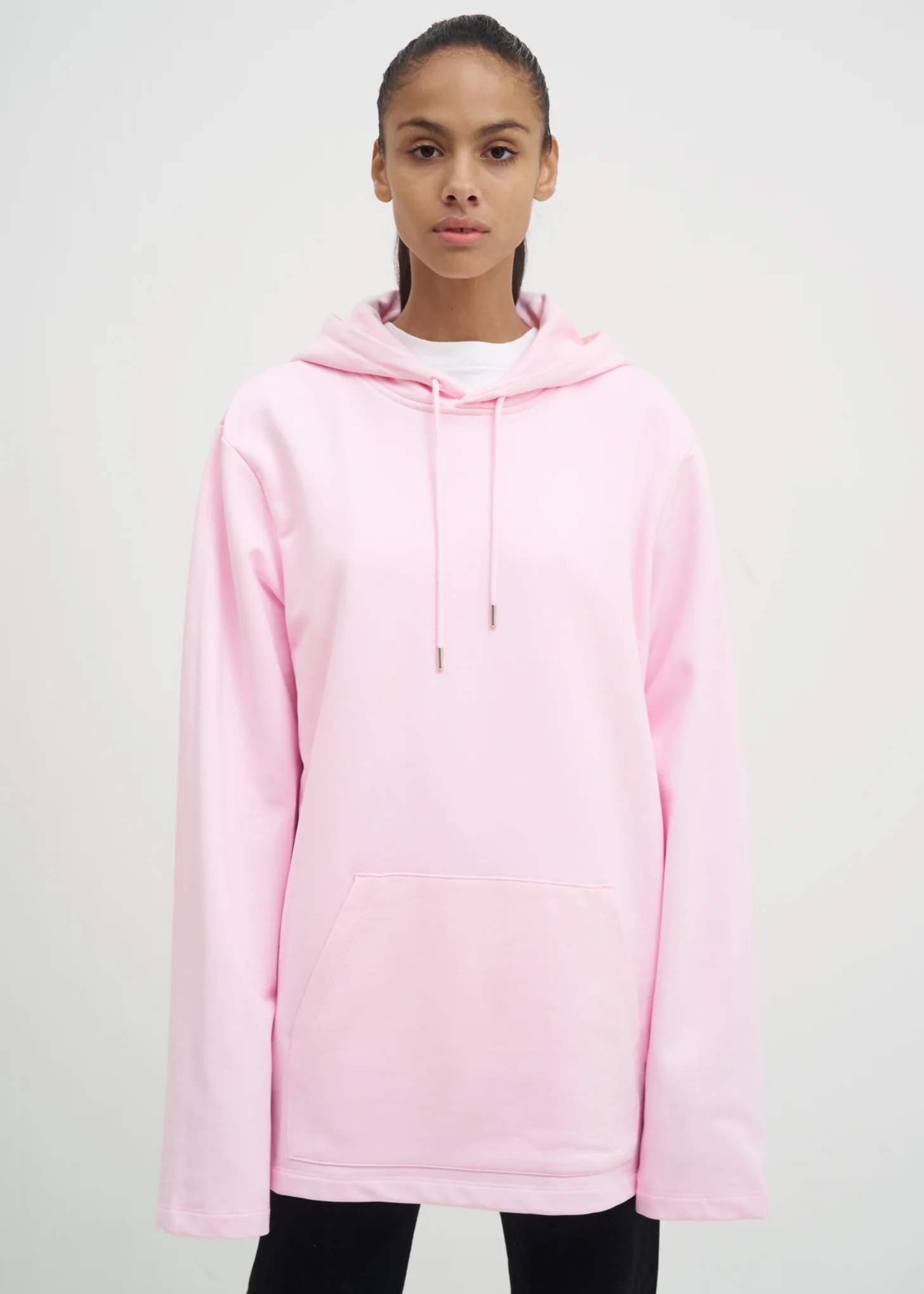 Light Pink Flat Hem Hoodie - Image 2