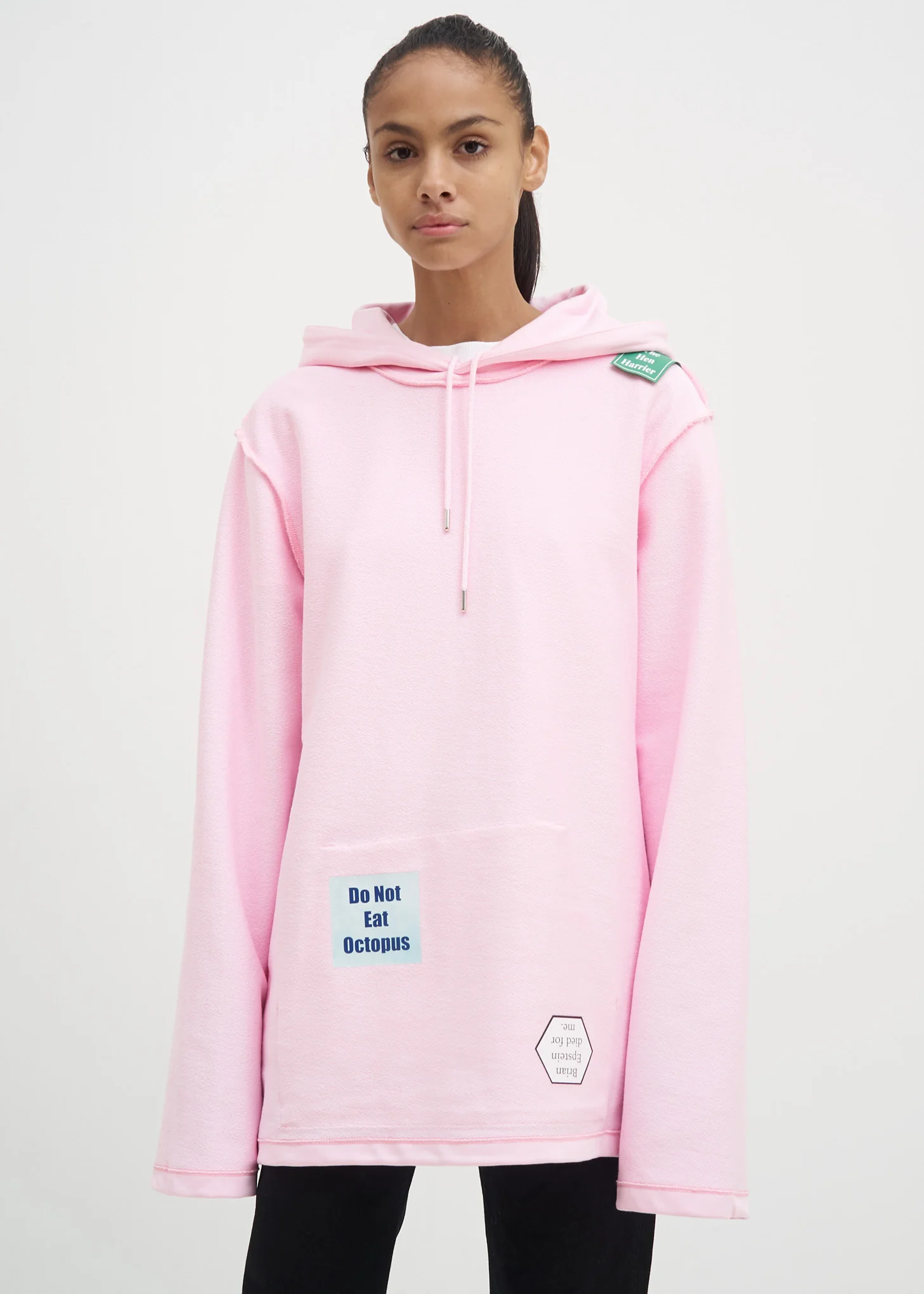 Light Pink Flat Hem Hoodie - Image 4