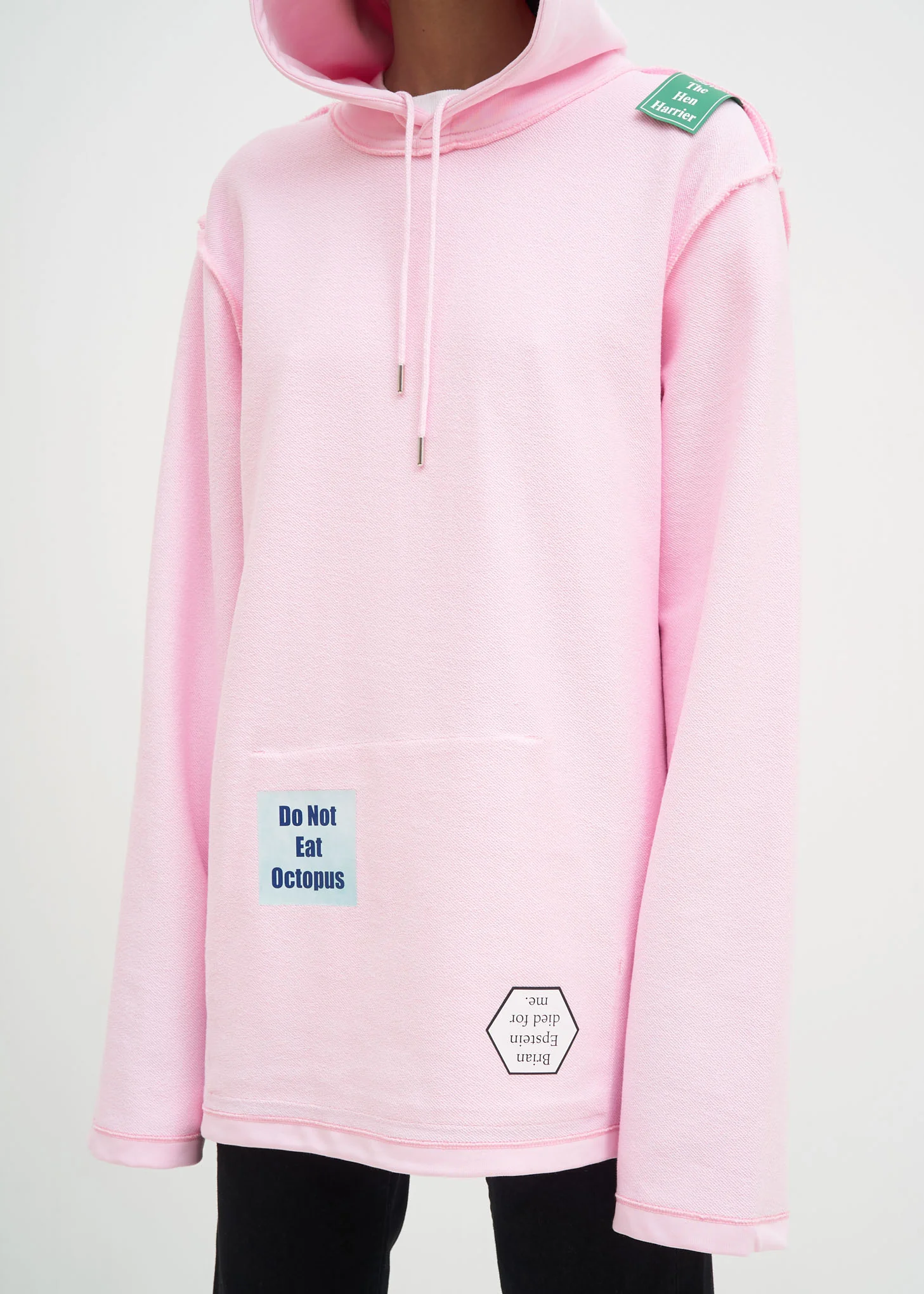Light Pink Flat Hem Hoodie - Image 7