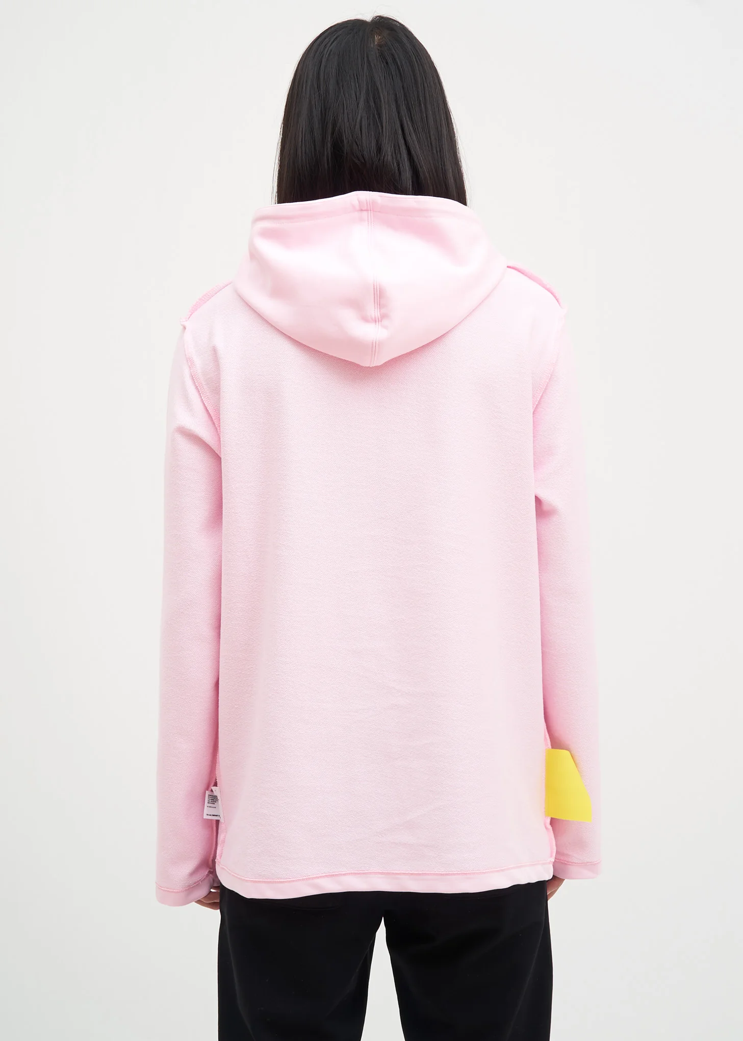 Light Pink Flat Hem Hoodie - Image 3
