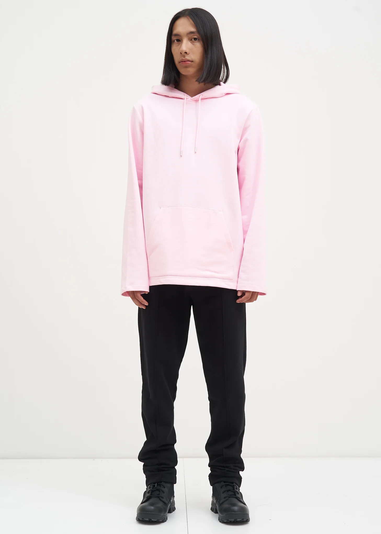 Light Pink Flat Hem Hoodie - Image 9