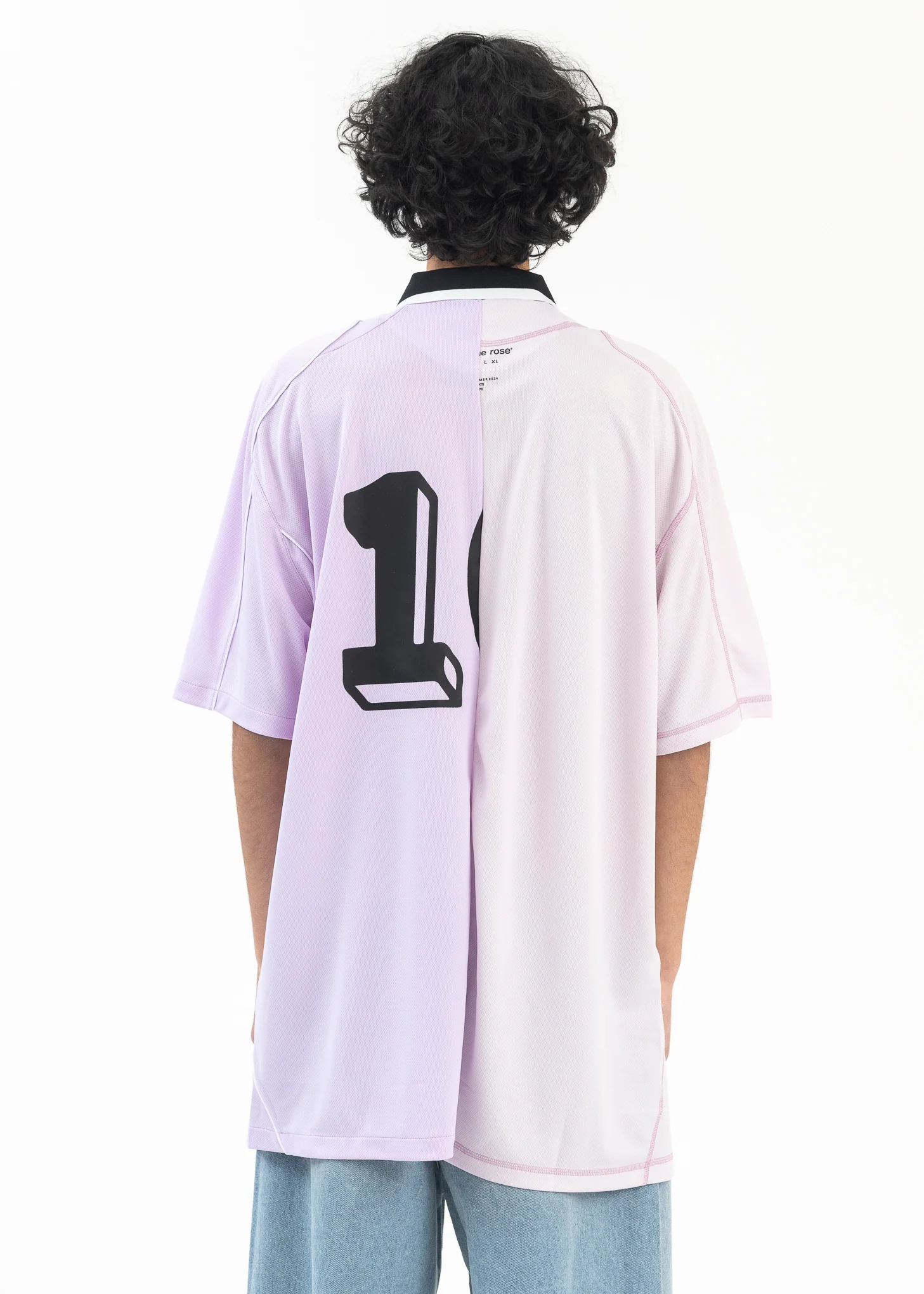 LILAC HALF AND HALF FOOTBALL TOP - Image 2