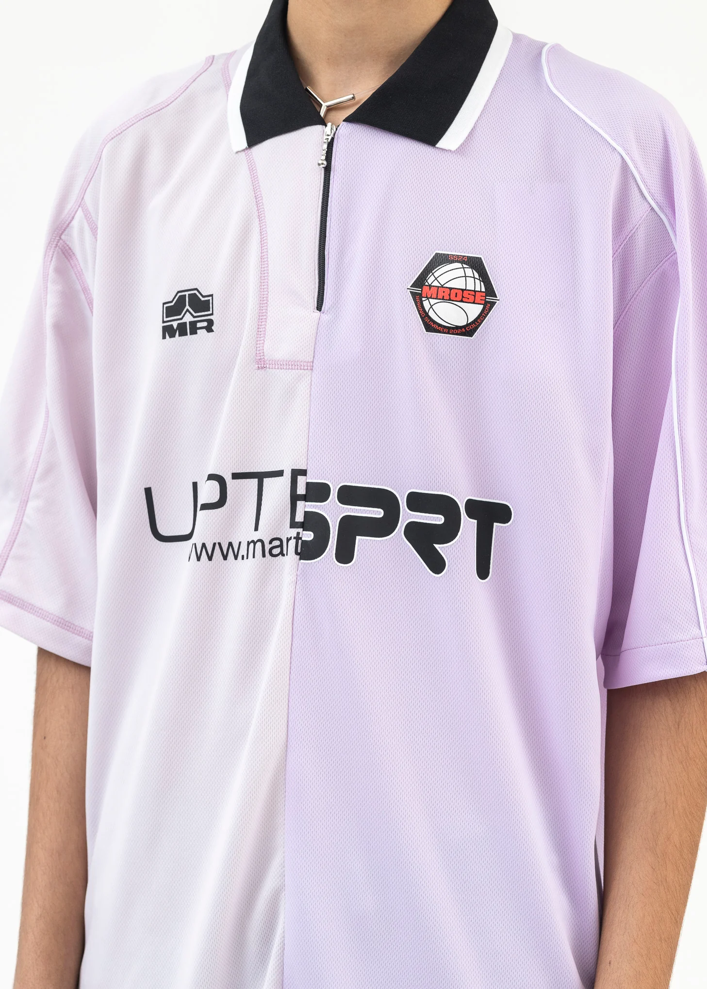 LILAC HALF AND HALF FOOTBALL TOP - Image 4