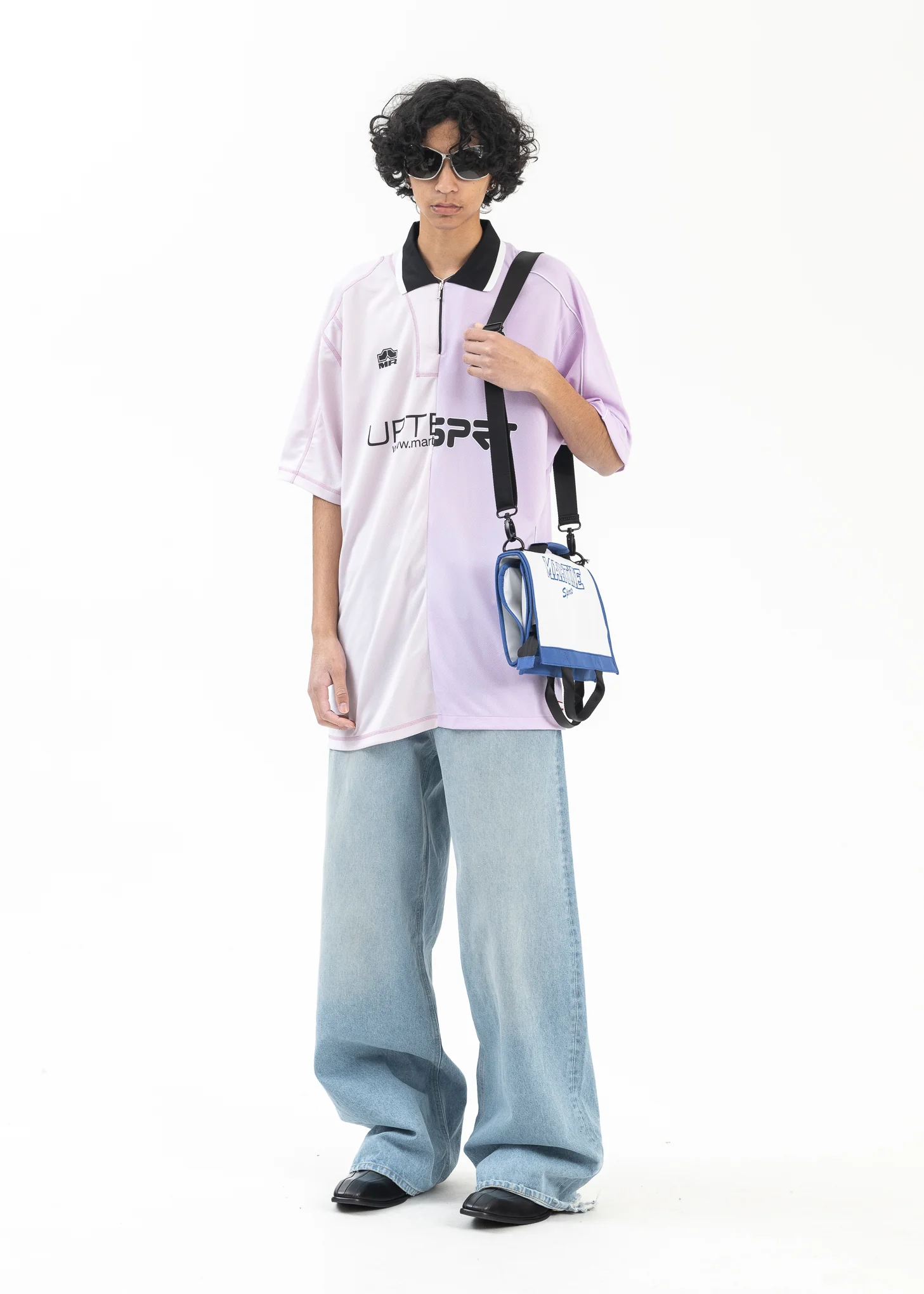 LILAC HALF AND HALF FOOTBALL TOP - Image 5