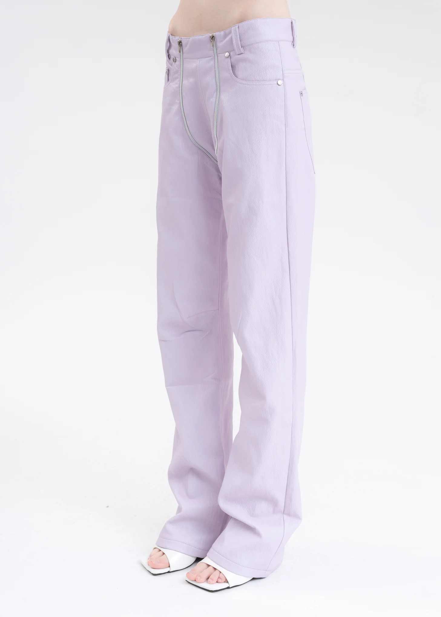 LILAC TROUSERS WITH DOUBLE ZIP - Image 2