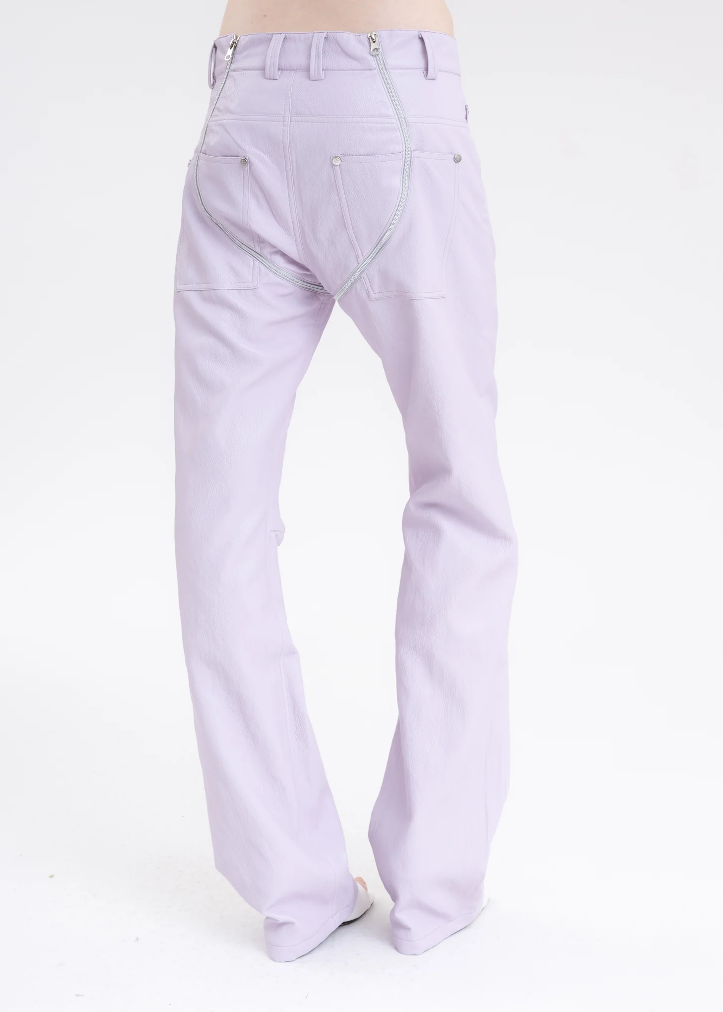 LILAC TROUSERS WITH DOUBLE ZIP - Image 3