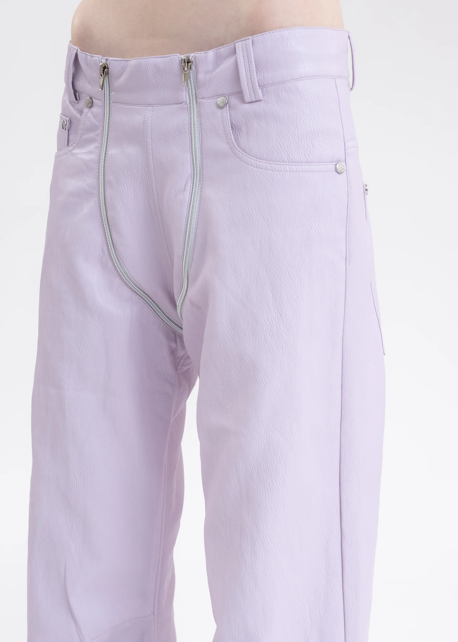 LILAC TROUSERS WITH DOUBLE ZIP - Image 4