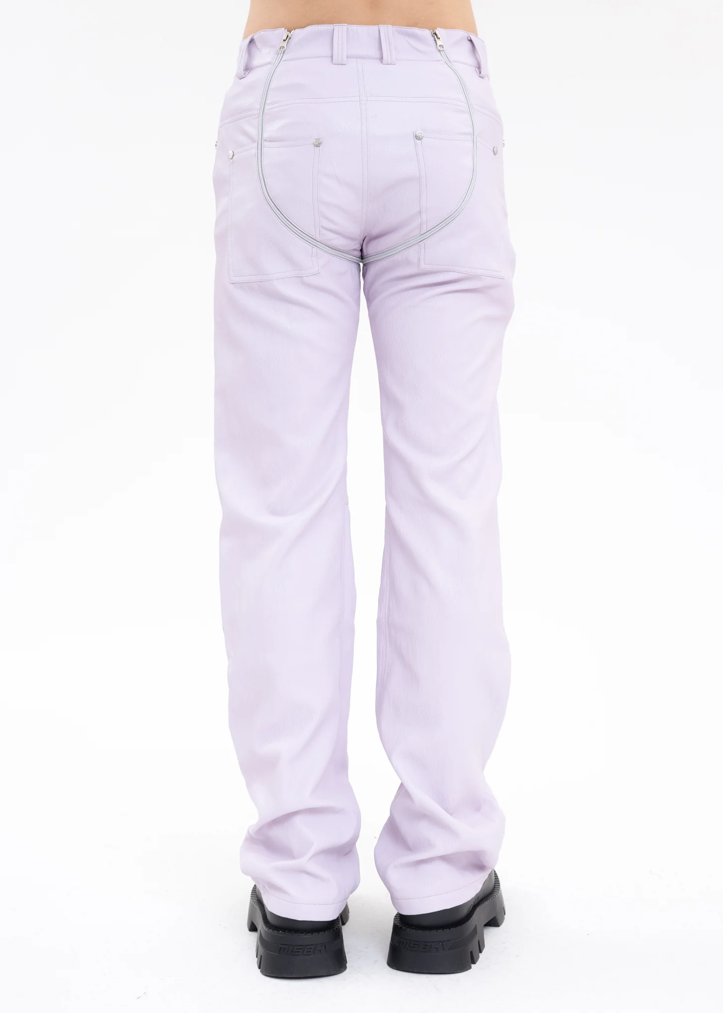 LILAC TROUSERS WITH DOUBLE ZIP - Image 2