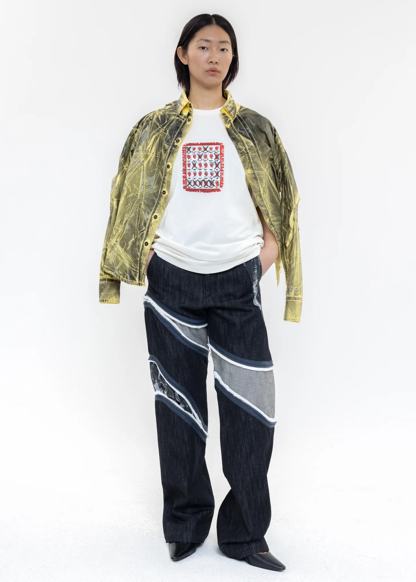 Lily White T-Shirt With Multi Faces - Image 5