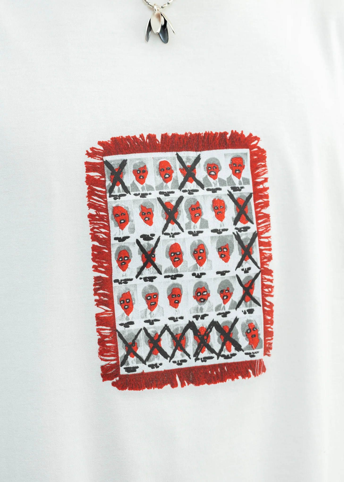 Lily White T-Shirt With Multi Faces - Image 2