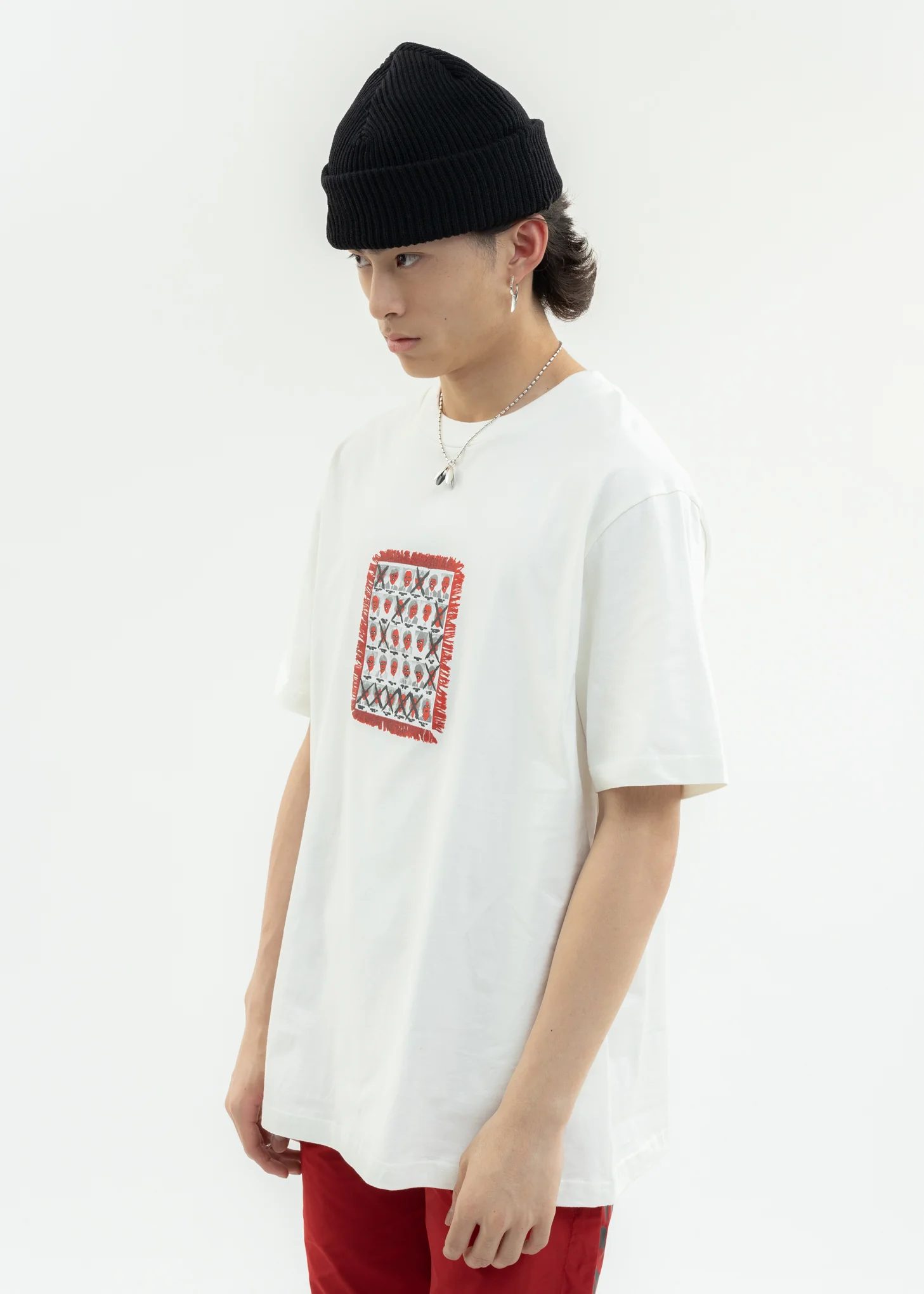 Lily White T-Shirt With Multi Faces - Image 3