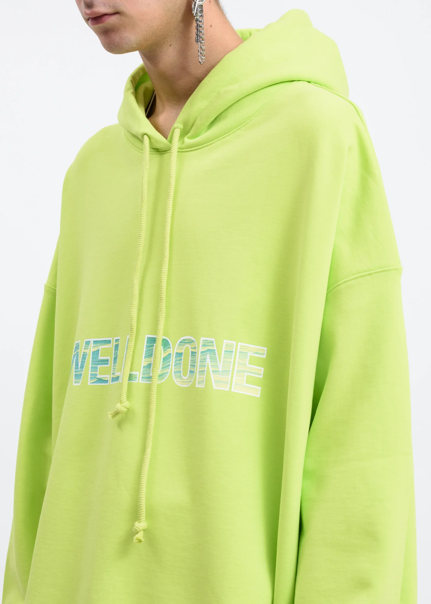 Lime New Logo Hoodie - Image 2