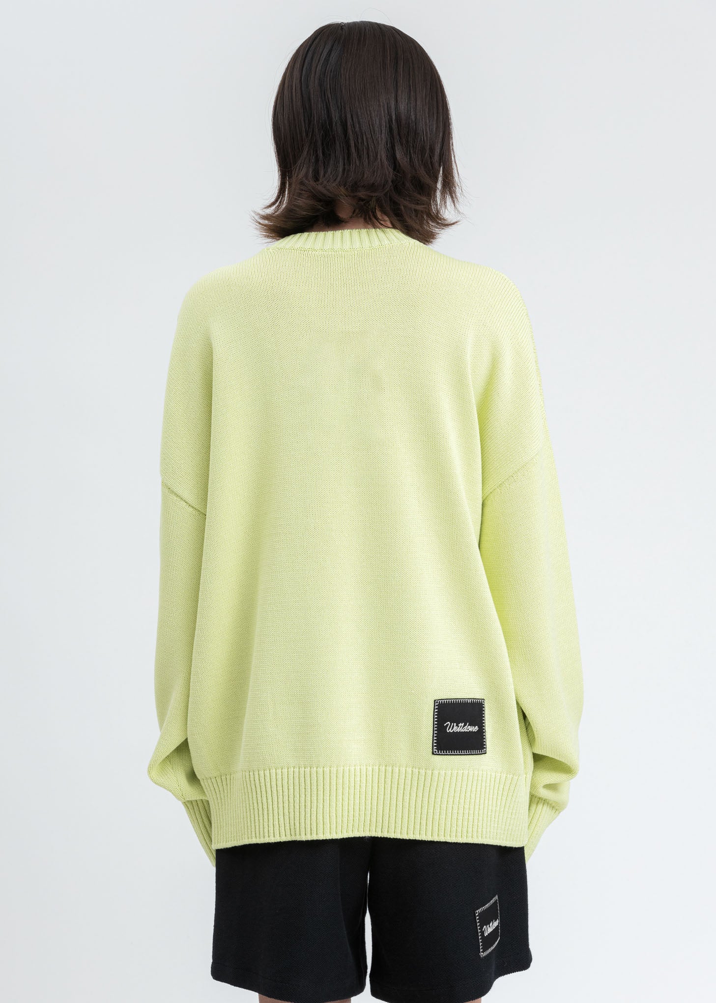 Lime Printed Knit Sweater - Image 3
