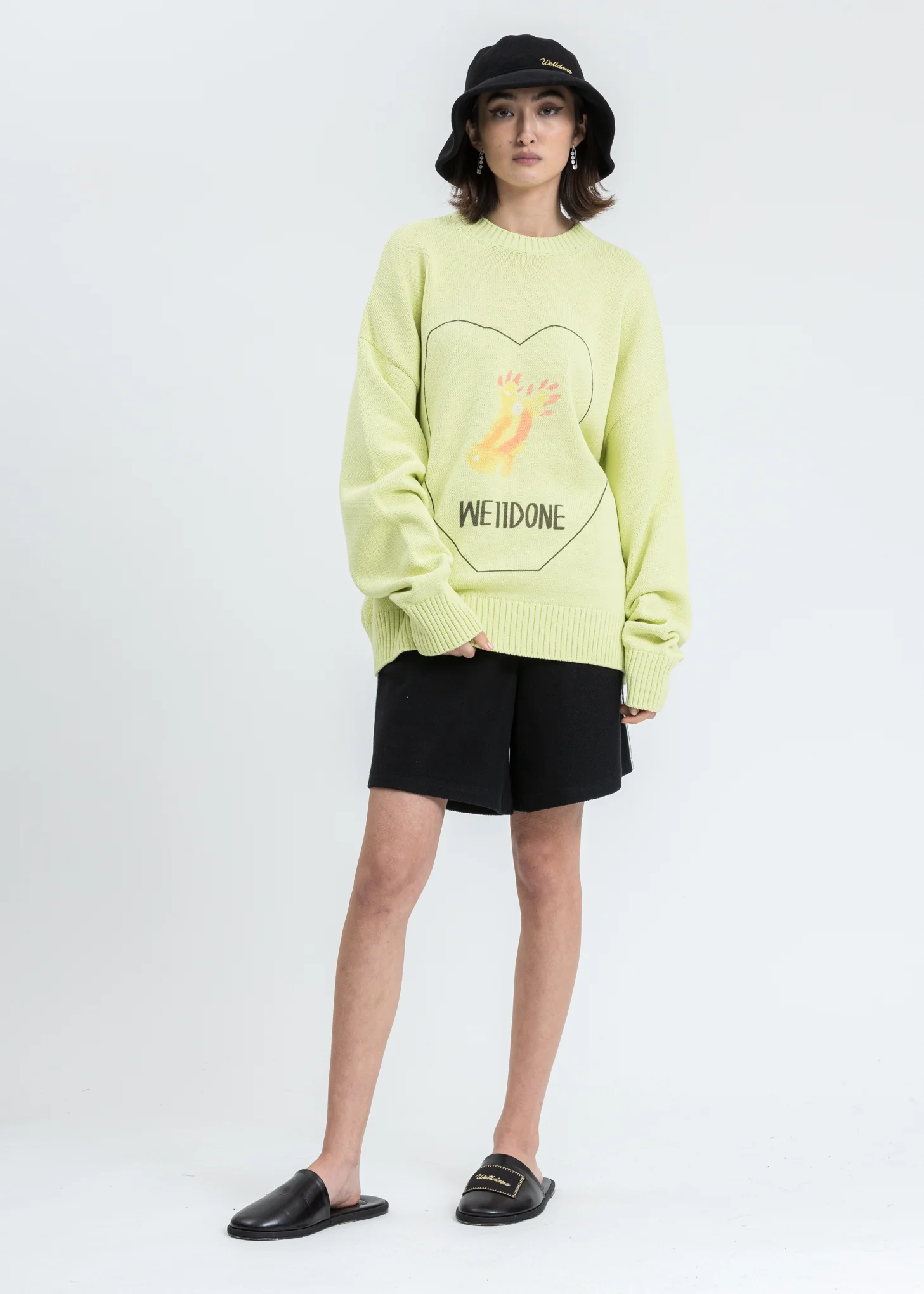 Lime Printed Knit Sweater - Image 5
