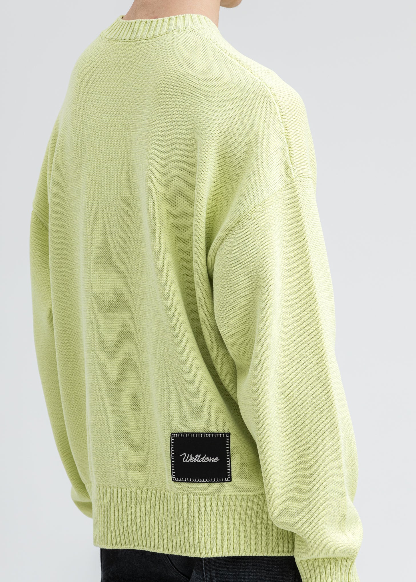 Lime Printed Knit Sweater - Image 2