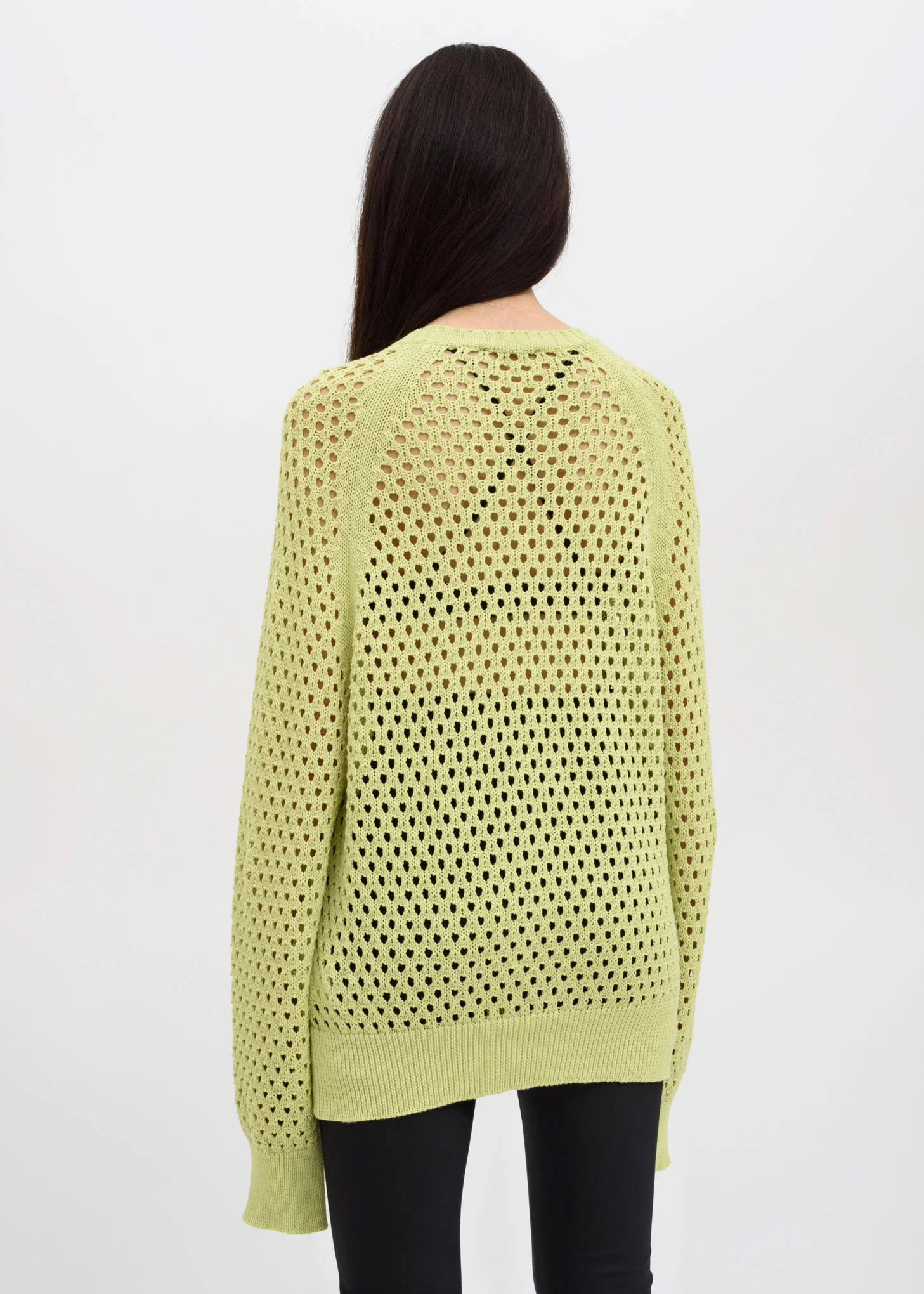 Lime Toby Crochet Sweatshirt - Image 3