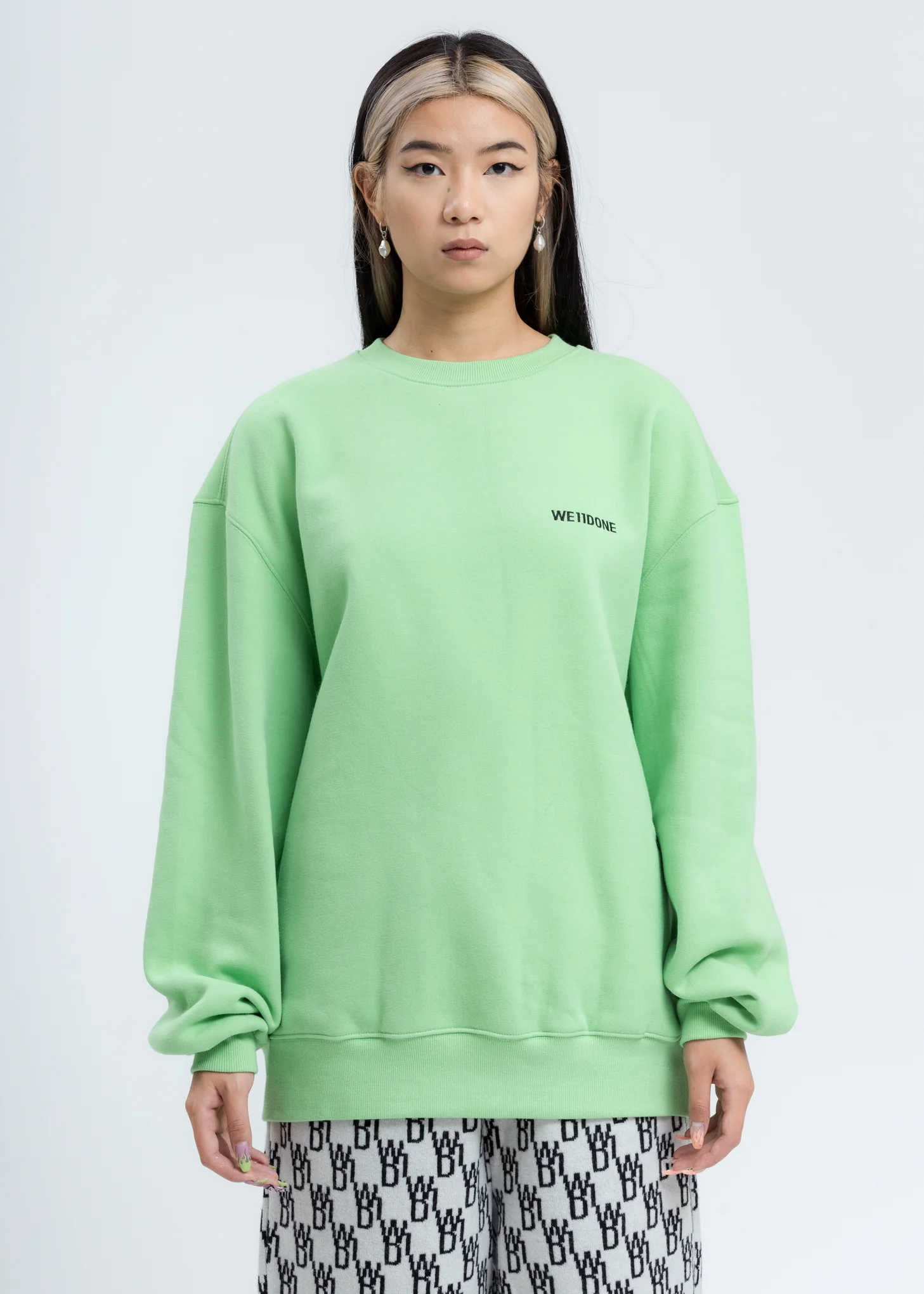Lime WD Round Logo Sweatshirt