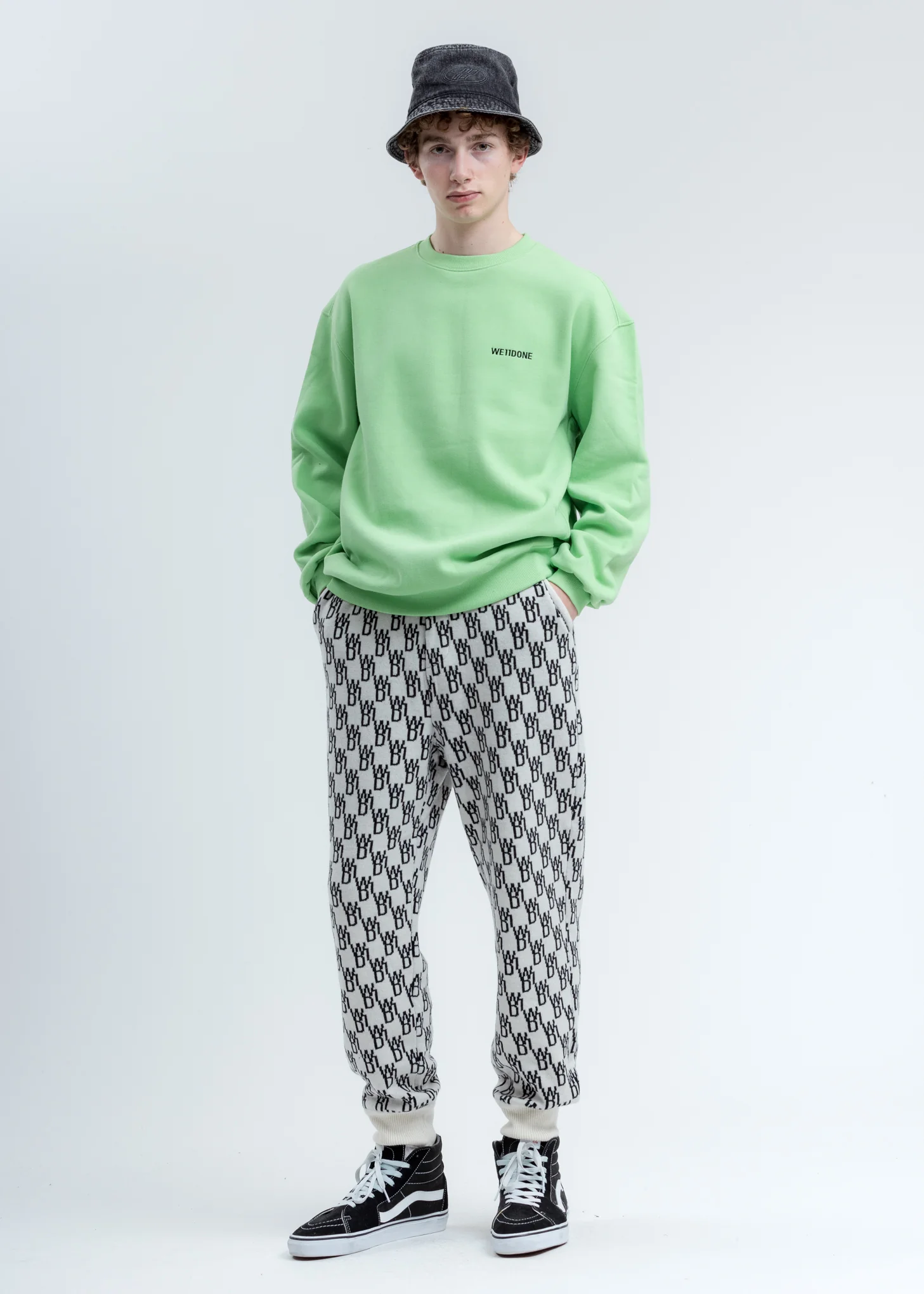 Lime WD Round Logo Sweatshirt - Image 5