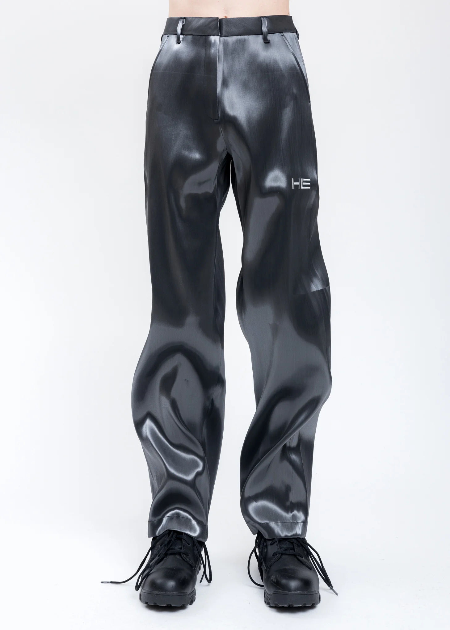 LIQUID METAL Trousers  (White HE Logo)