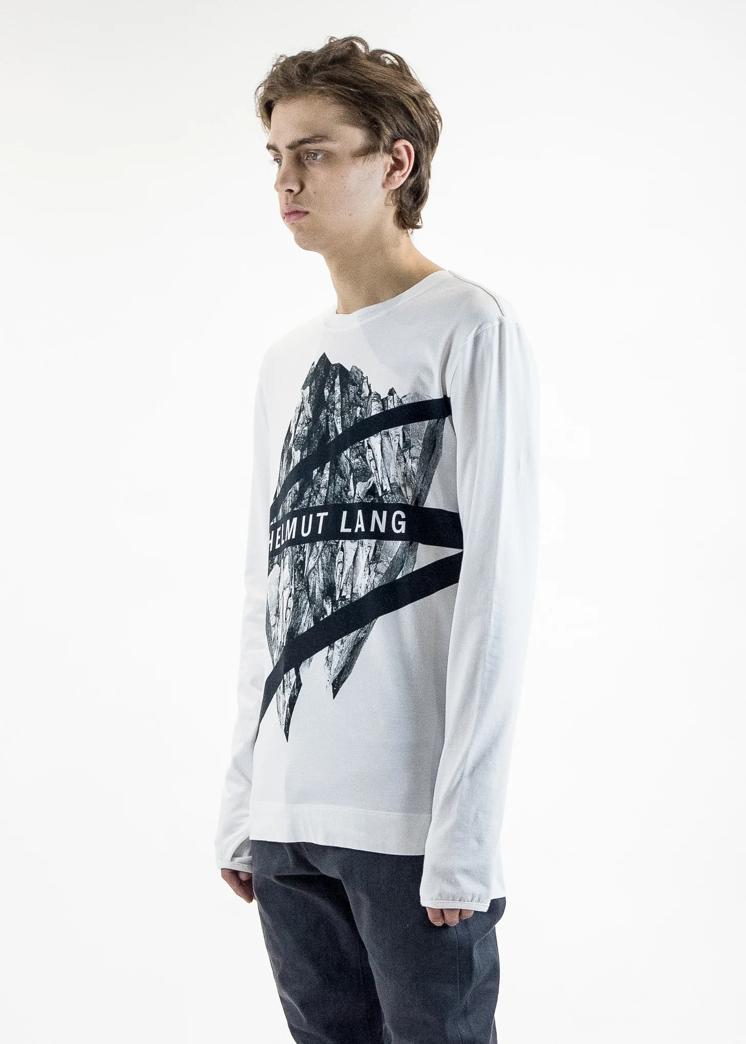 Long Sleeve Glacier Print Crewneck