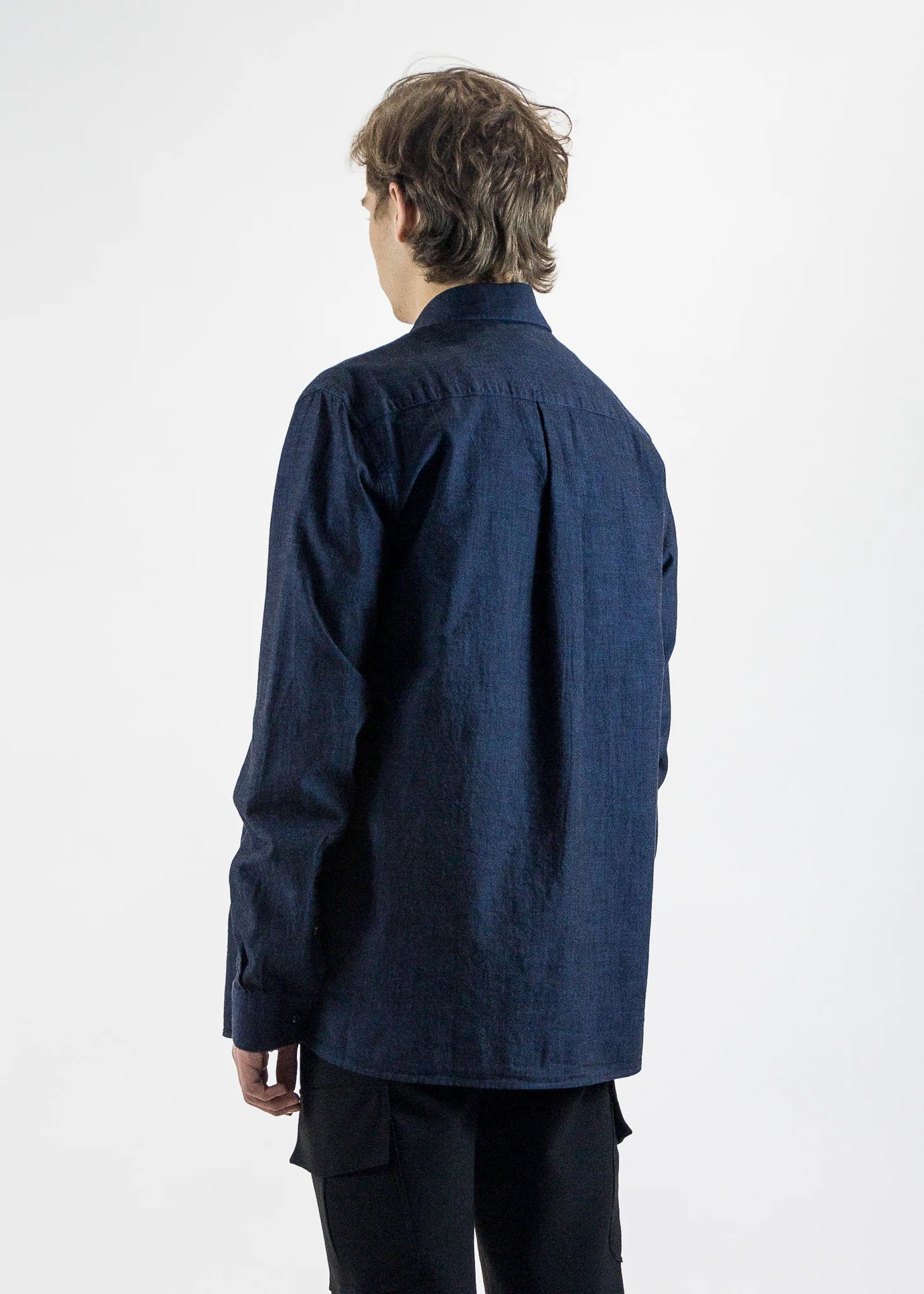 Lucas Black Overdye Indigo Shirt - Image 4