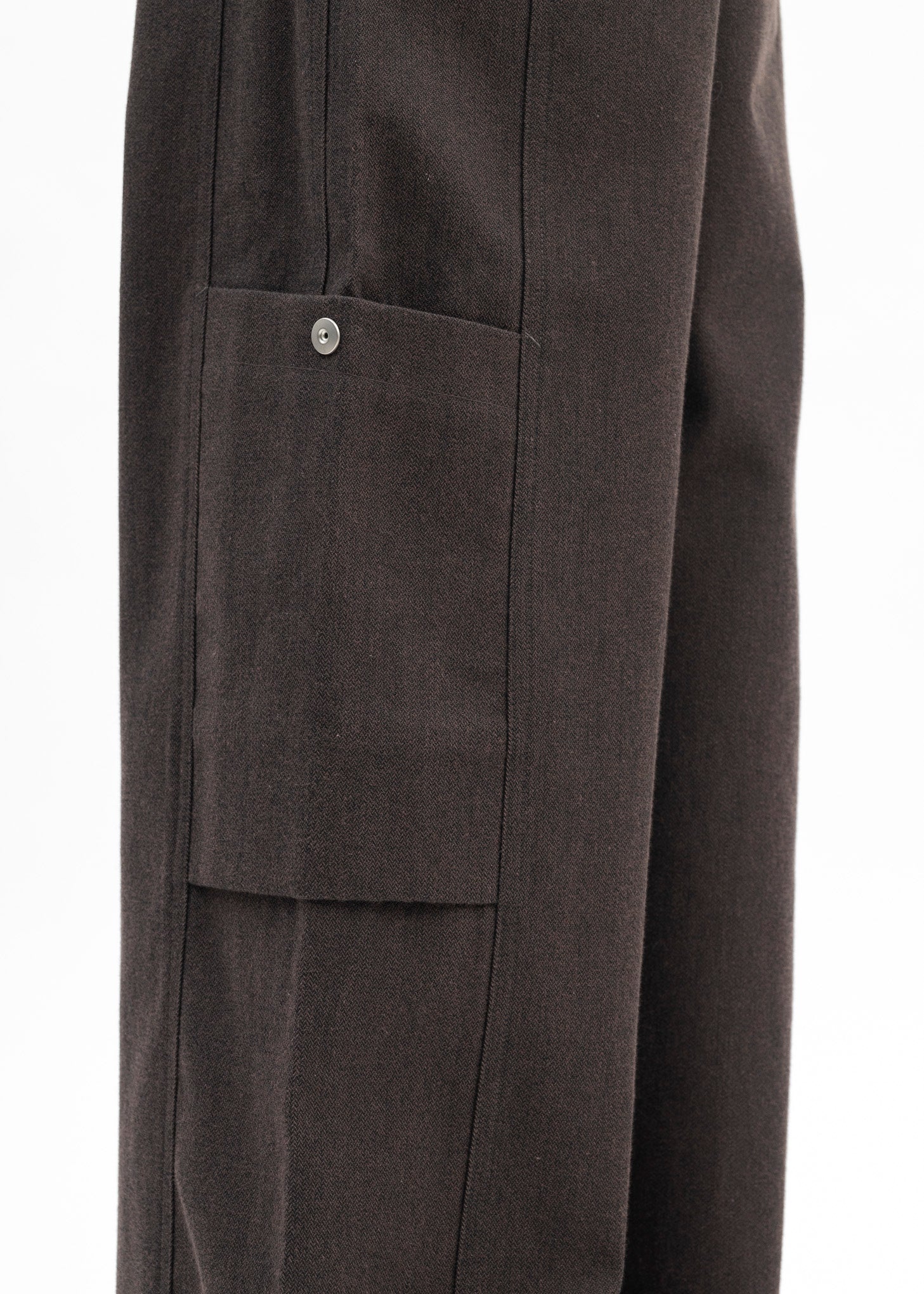 MAHOGAN MICRO HERRINGBONE PANELLED BONTAN TROUSERS - Image 4