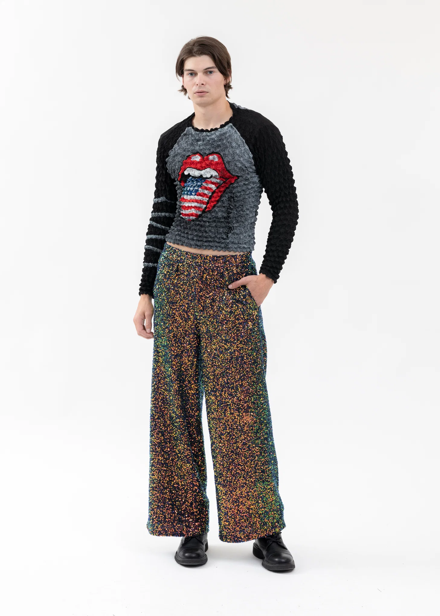 "TONGUE AND LIPS" POPCORN RAGLAN L/S T-SHIRT - MASU X The Rolling Stones - Image 8
