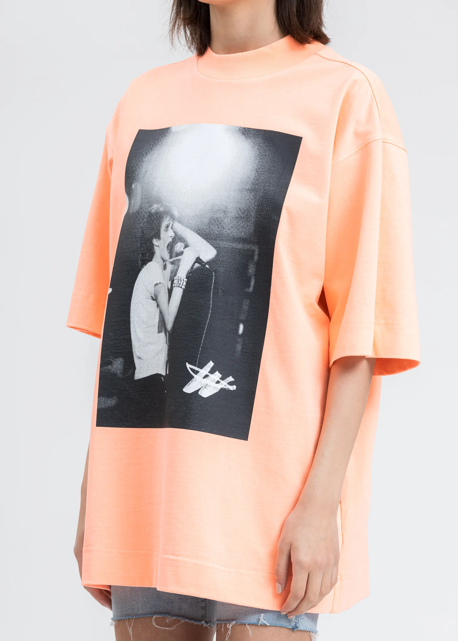 Melange And Neon Orange Reversible Gig T-shirt - Image 11