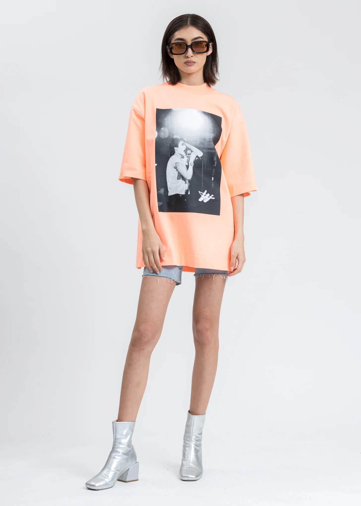 Melange And Neon Orange Reversible Gig T-shirt - Image 12