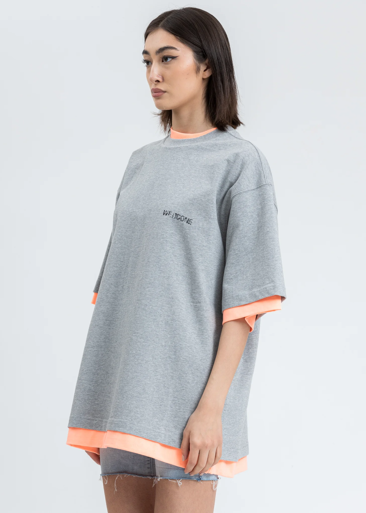 Melange And Neon Orange Reversible Gig T-shirt - Image 3