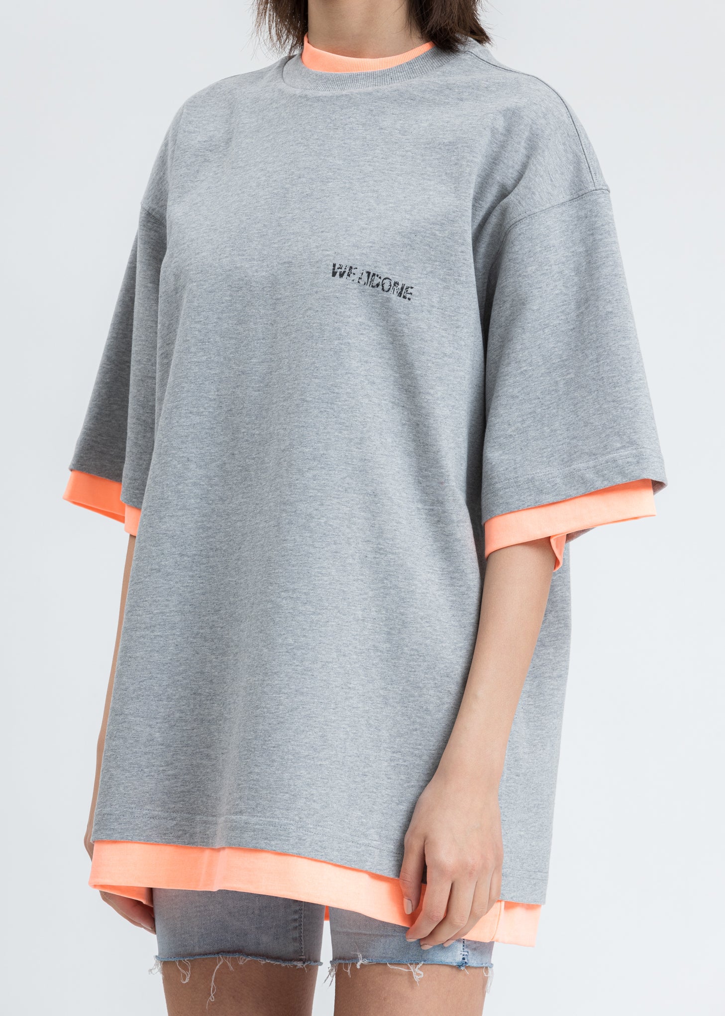Melange And Neon Orange Reversible Gig T-shirt - Image 5