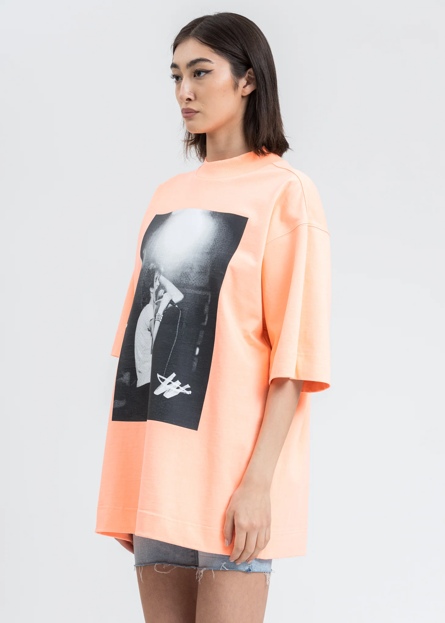 Melange And Neon Orange Reversible Gig T-shirt - Image 9