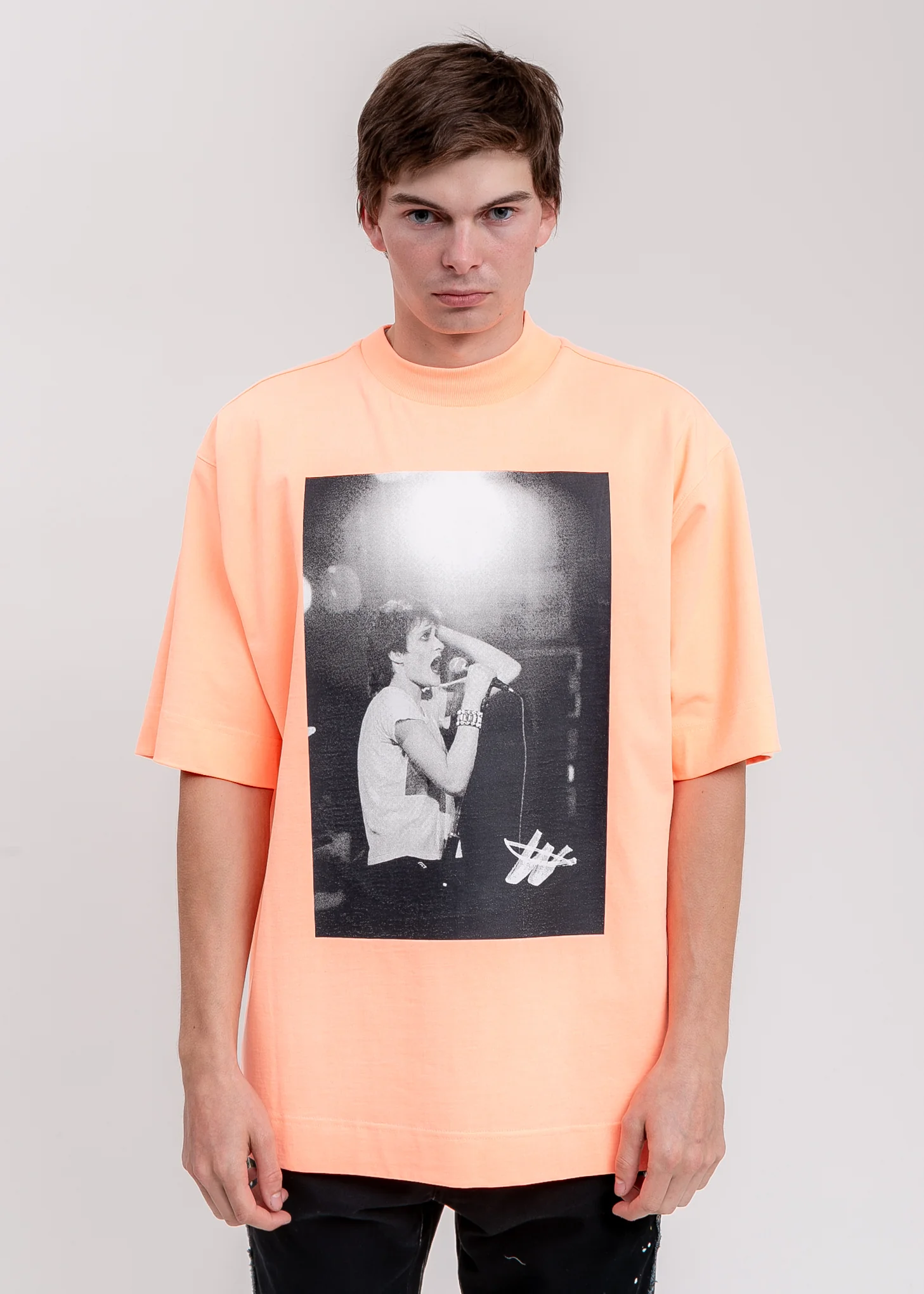 Melange And Neon Orange Reversible Gig T-shirt - Image 2