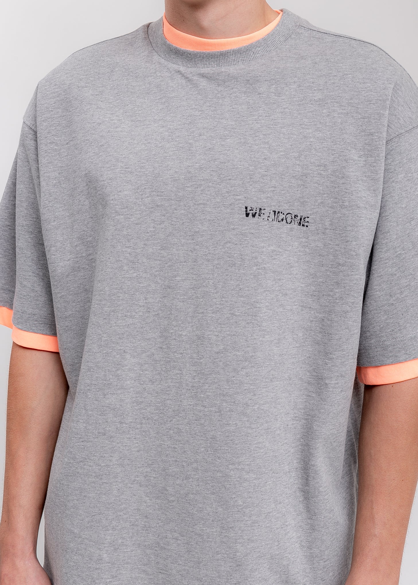 Melange And Neon Orange Reversible Gig T-shirt - Image 6