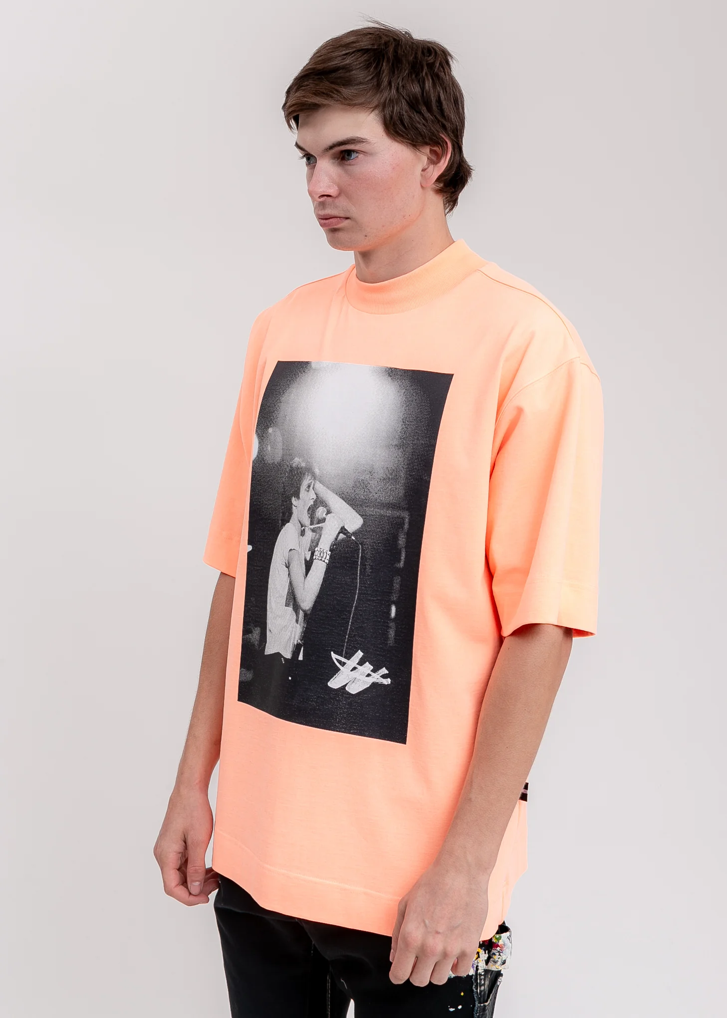 Melange And Neon Orange Reversible Gig T-shirt - Image 8