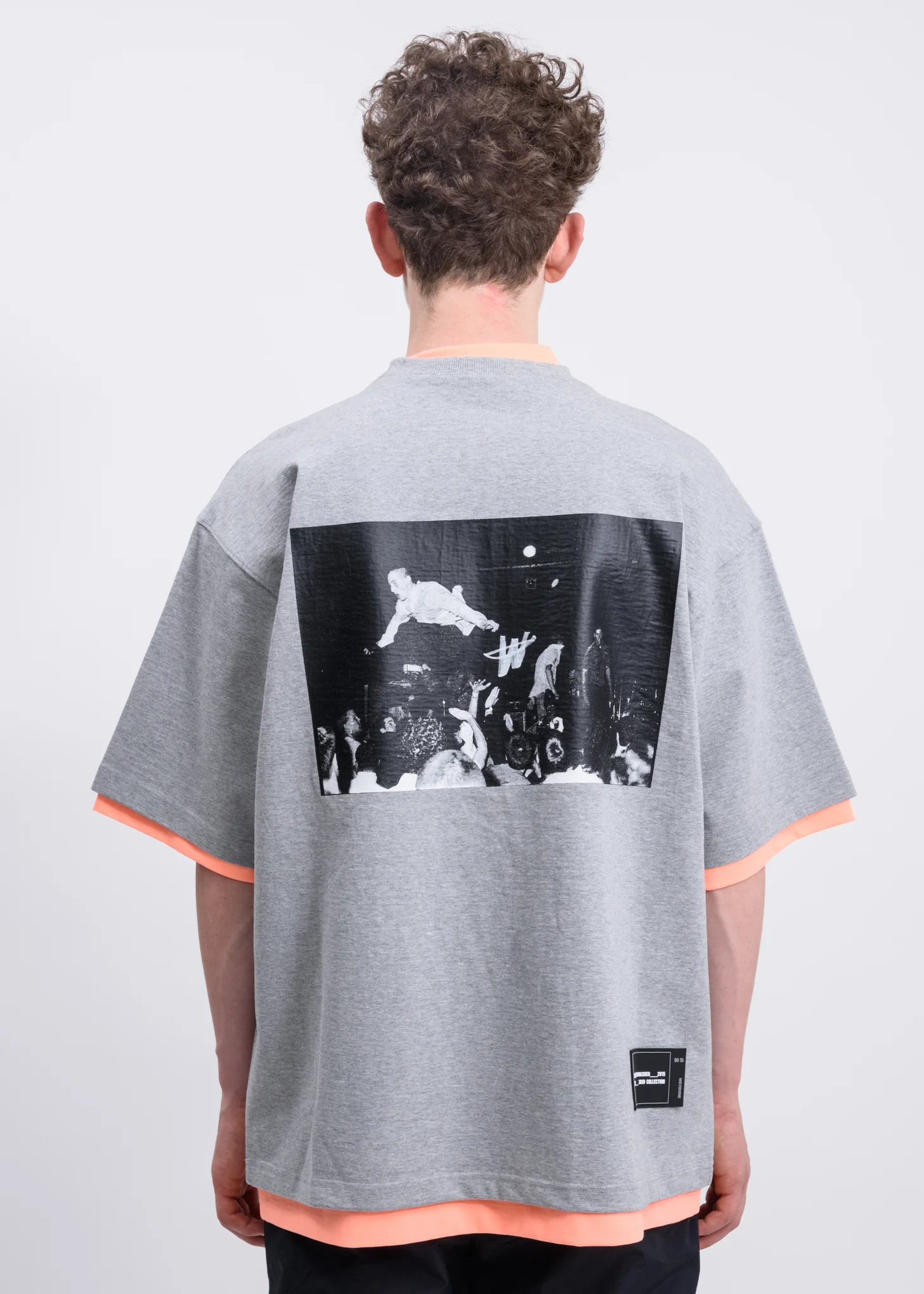 Melange And Neon Orange Reversible Gig T-shirt - Image 2