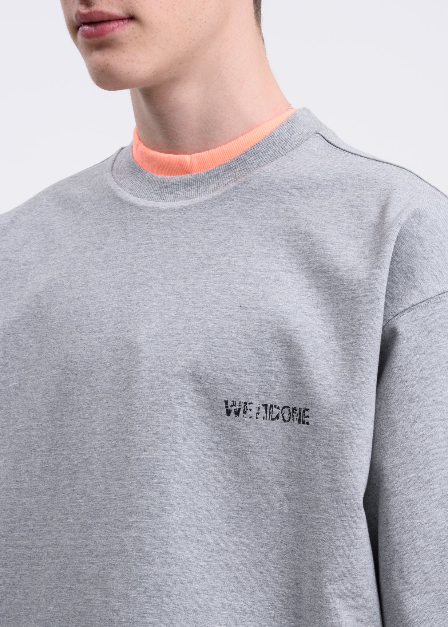 Melange And Neon Orange Reversible Gig T-shirt - Image 3