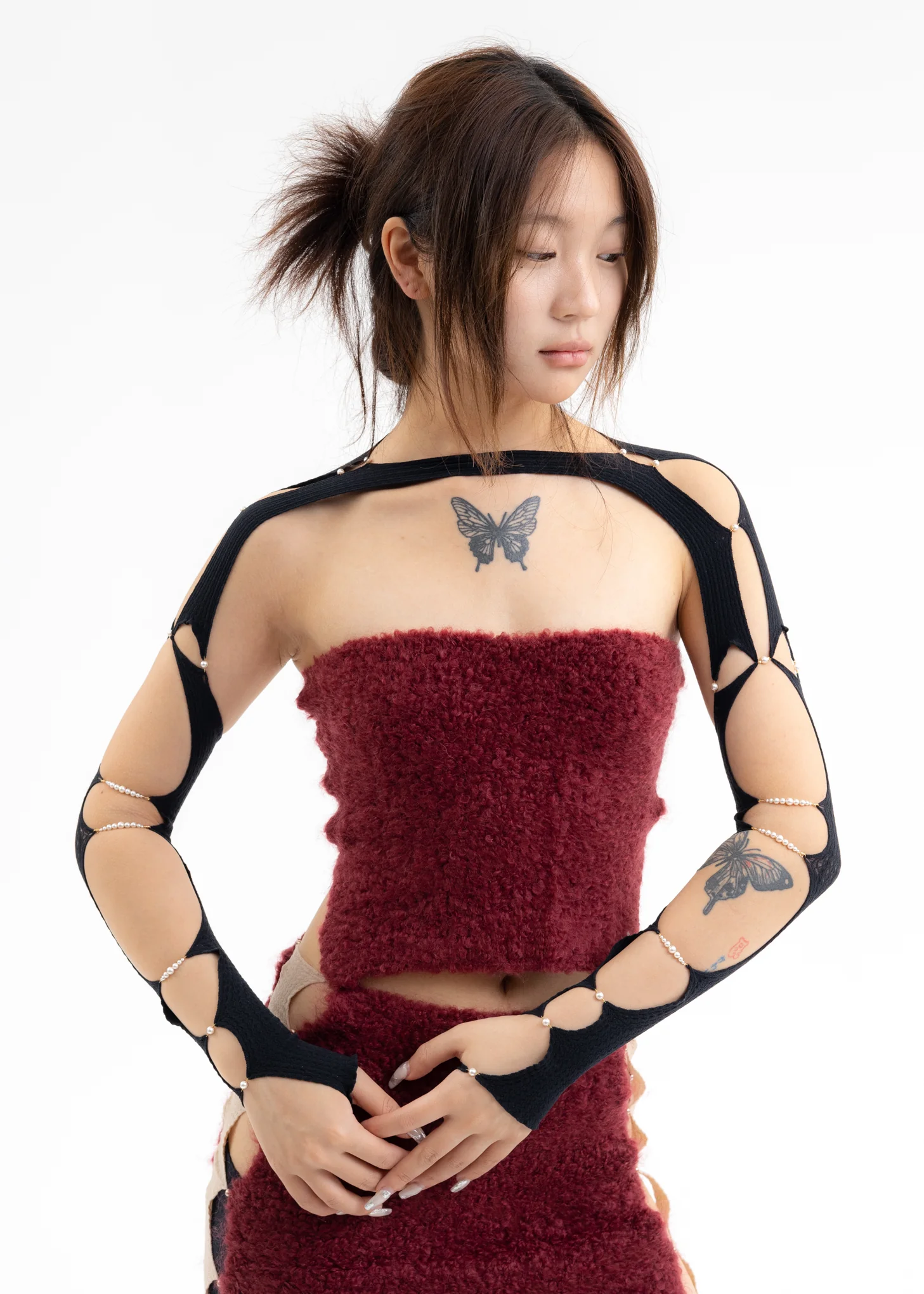 MERLOT & FICELLE FLUFFY TUBE TOP